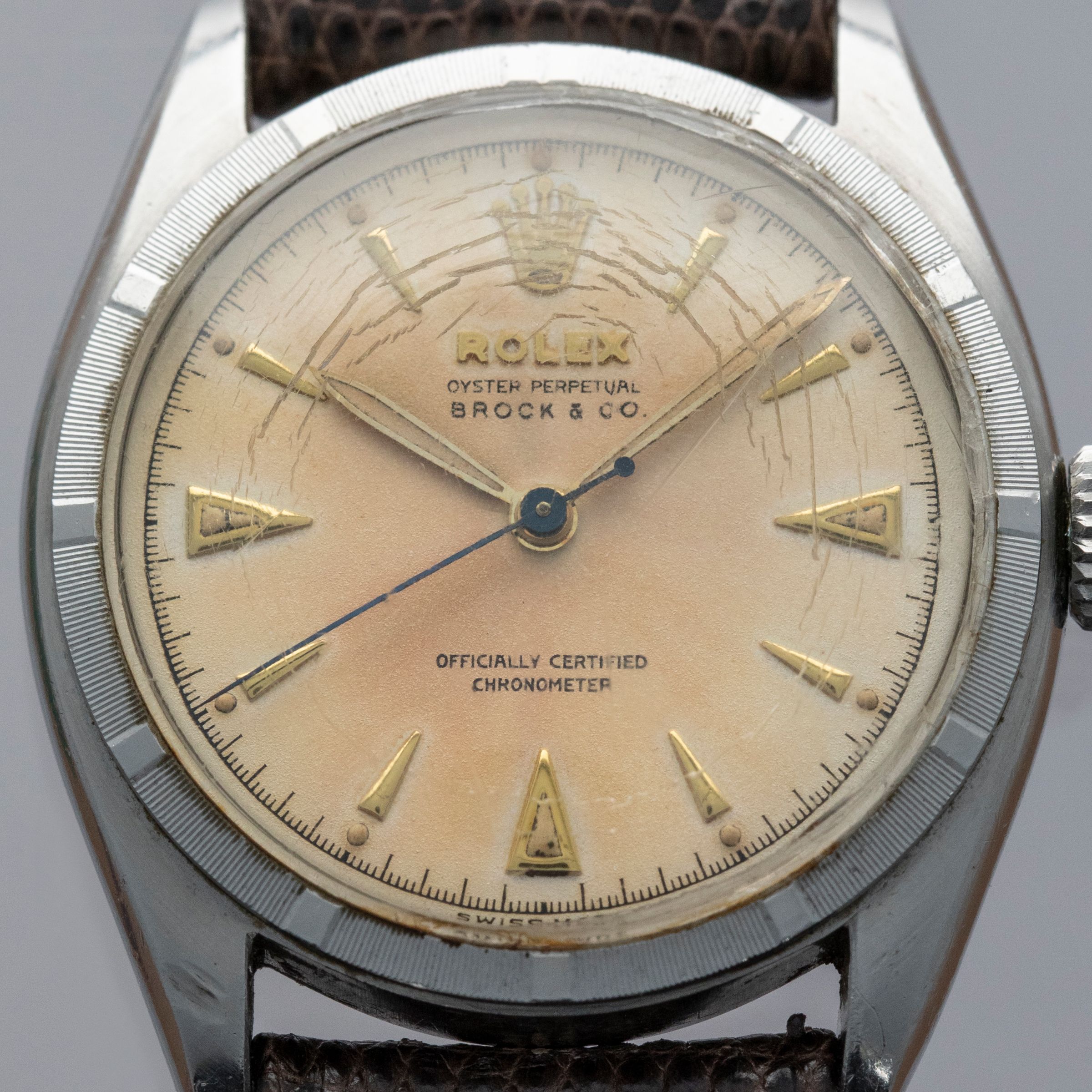 The World is our Oyster ハパックロイド 150周年記念 Rolex Oyster Perpetual 6085 Retailed by Brock and Co. Major Harold