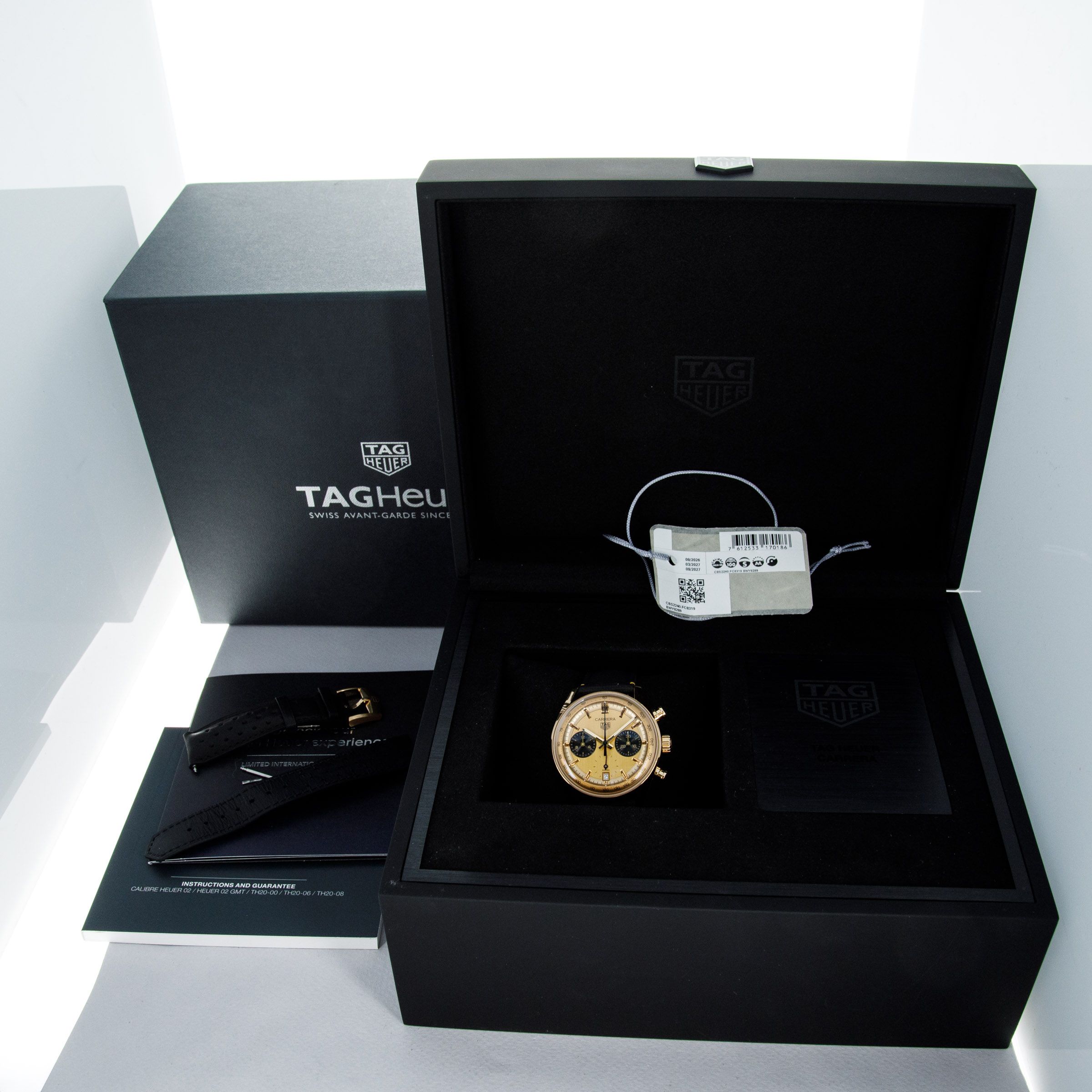 Tag Heuer Carrera Glassbox Chronograph CBS2240.FC8319 18k YG