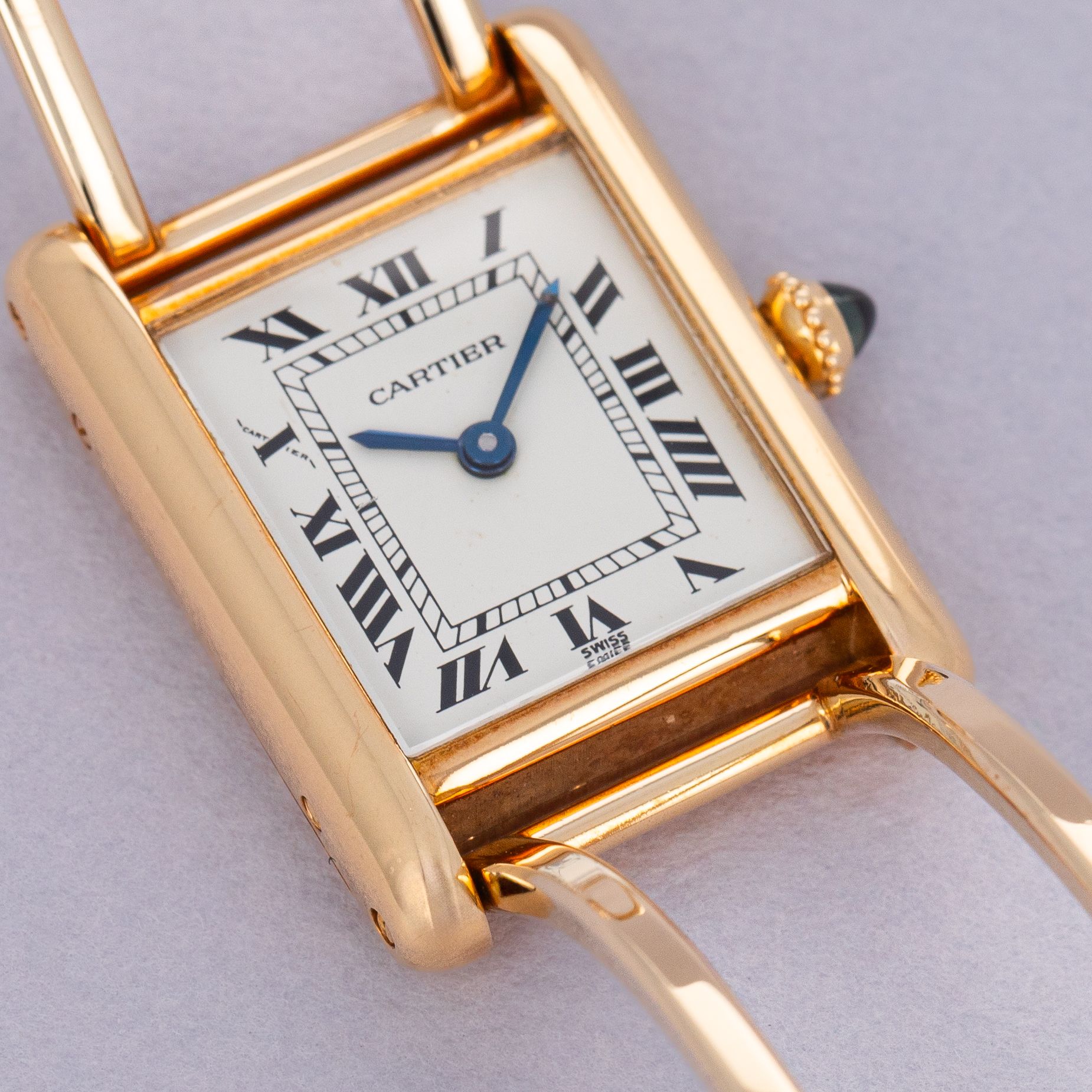 Cartier Tank Louis 78087 18k YG with Custom Bracelet