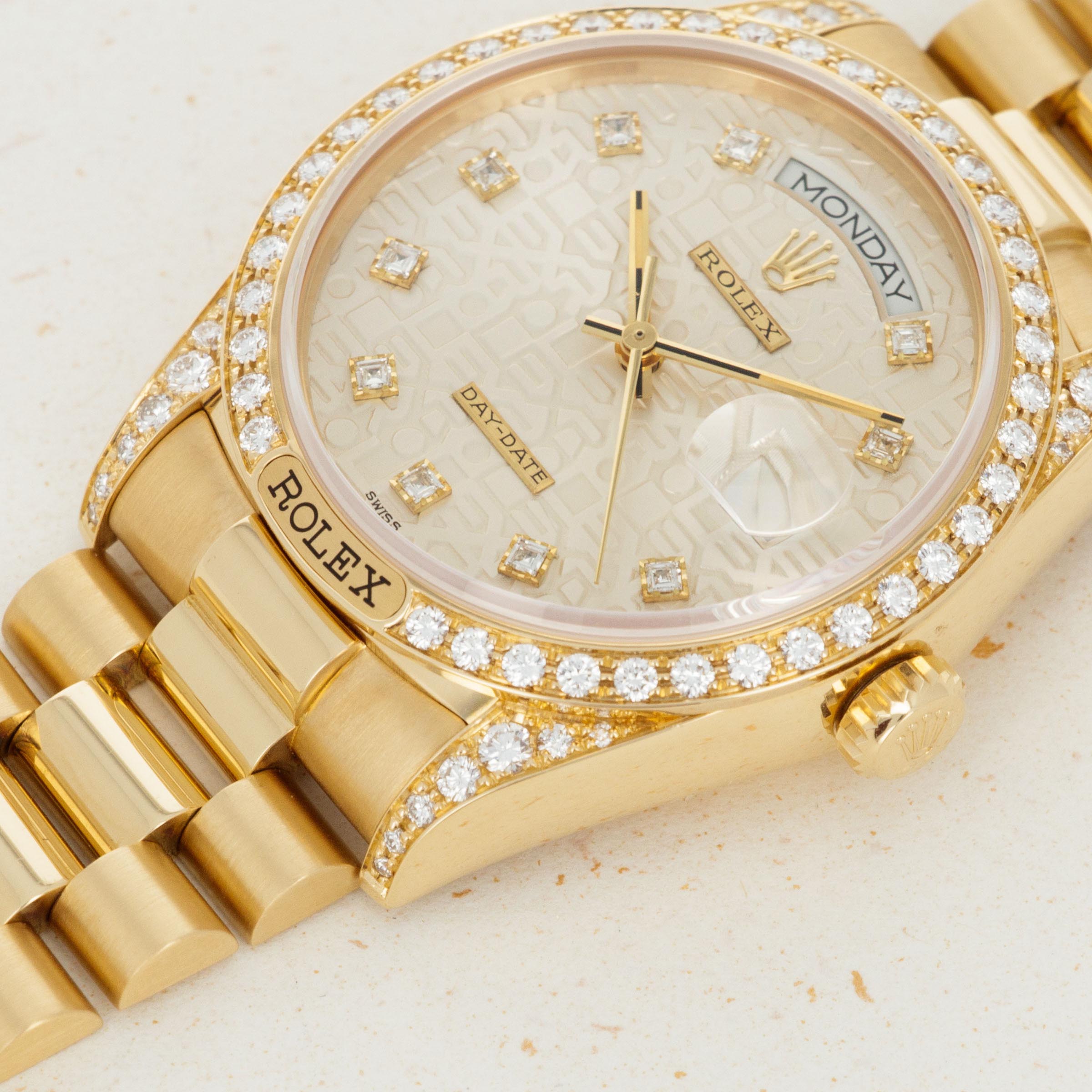 Rolex day date diamond price hot sale