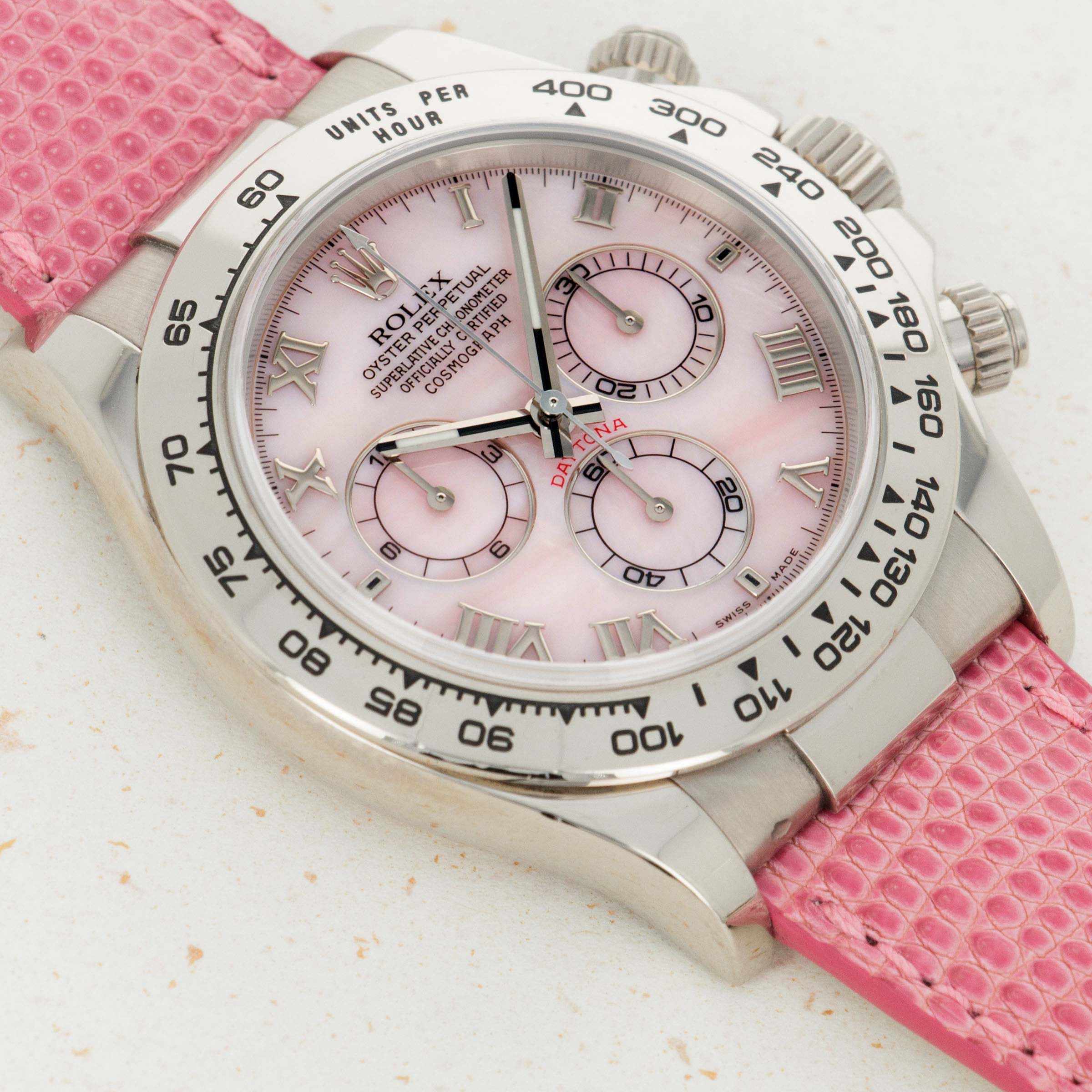 Rolex Beach Daytona 116519 Pink Dial | Auctions | Loupe This