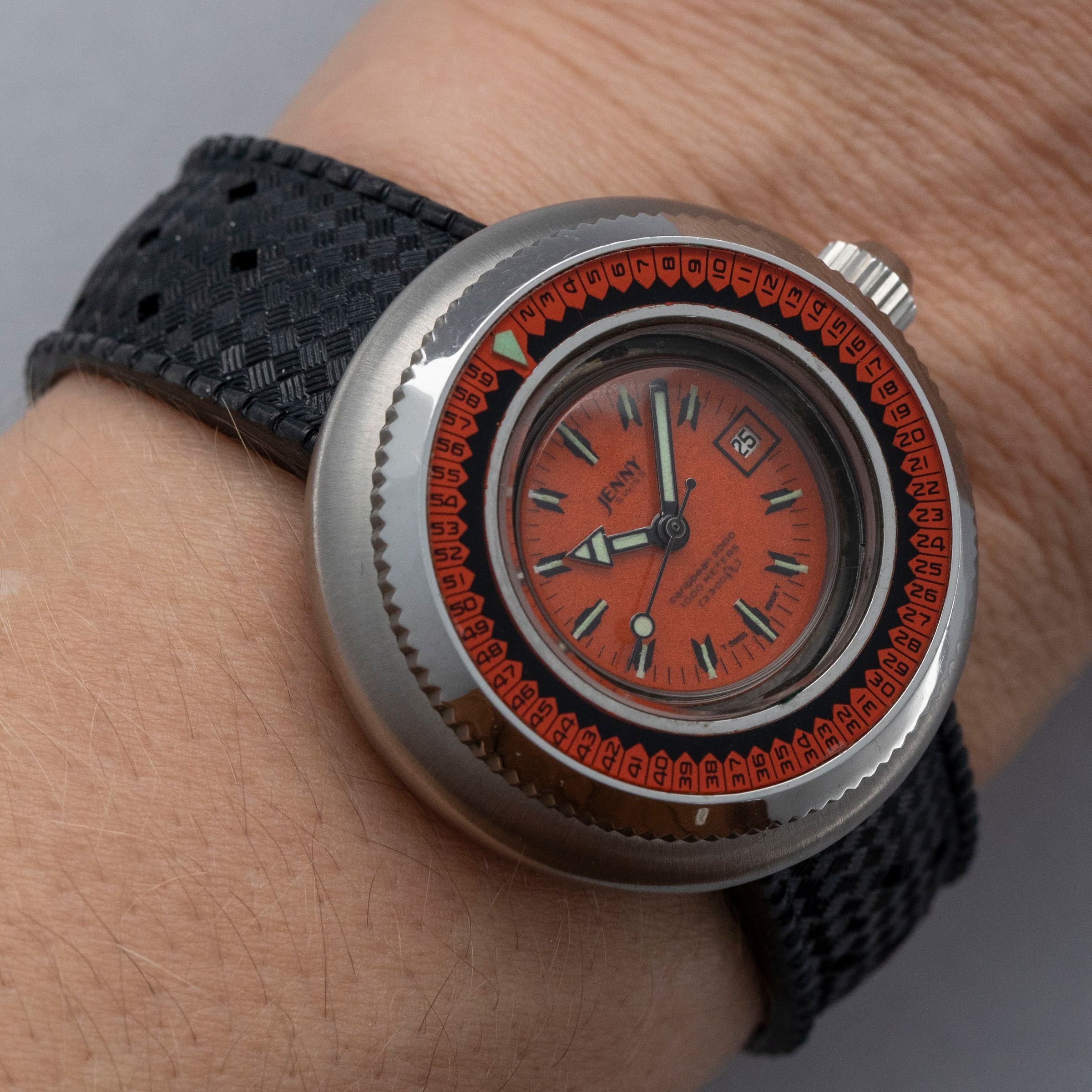 Jenny Caribbean 2000 Dive Watch 5292/68 Orange Bakelite | Auctions