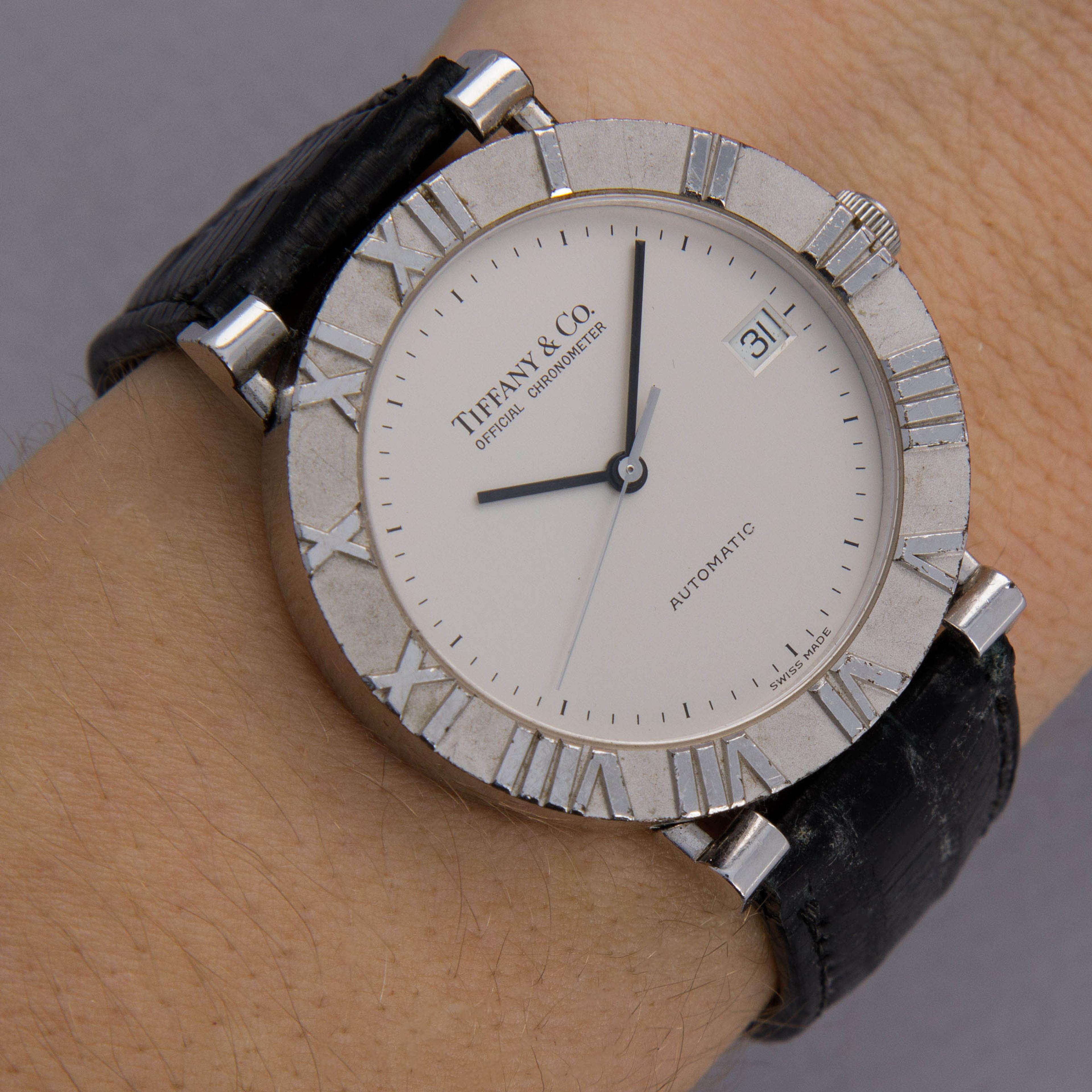 Tiffany & Co. Atlas Sterling Silver Automatic Chronometer M06940  