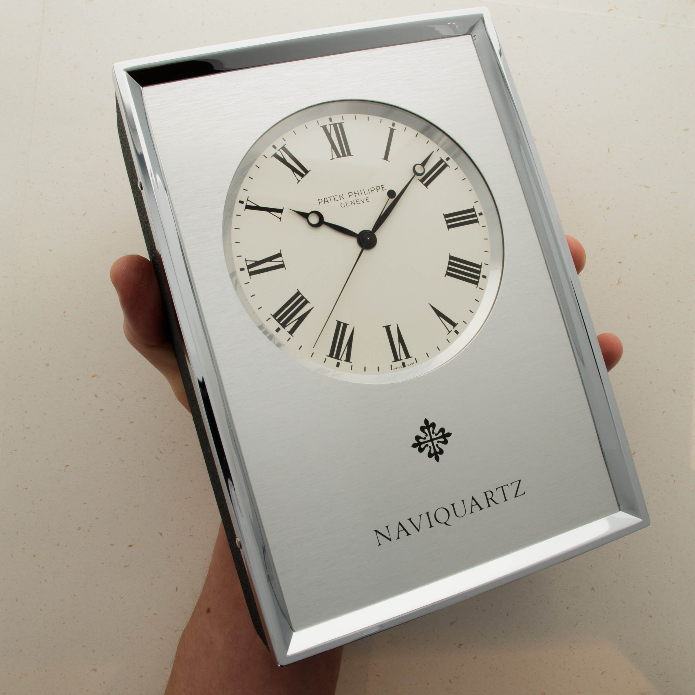 Patek Philippe Naviquartz Clock With Fitted Wooden Case | Auctions