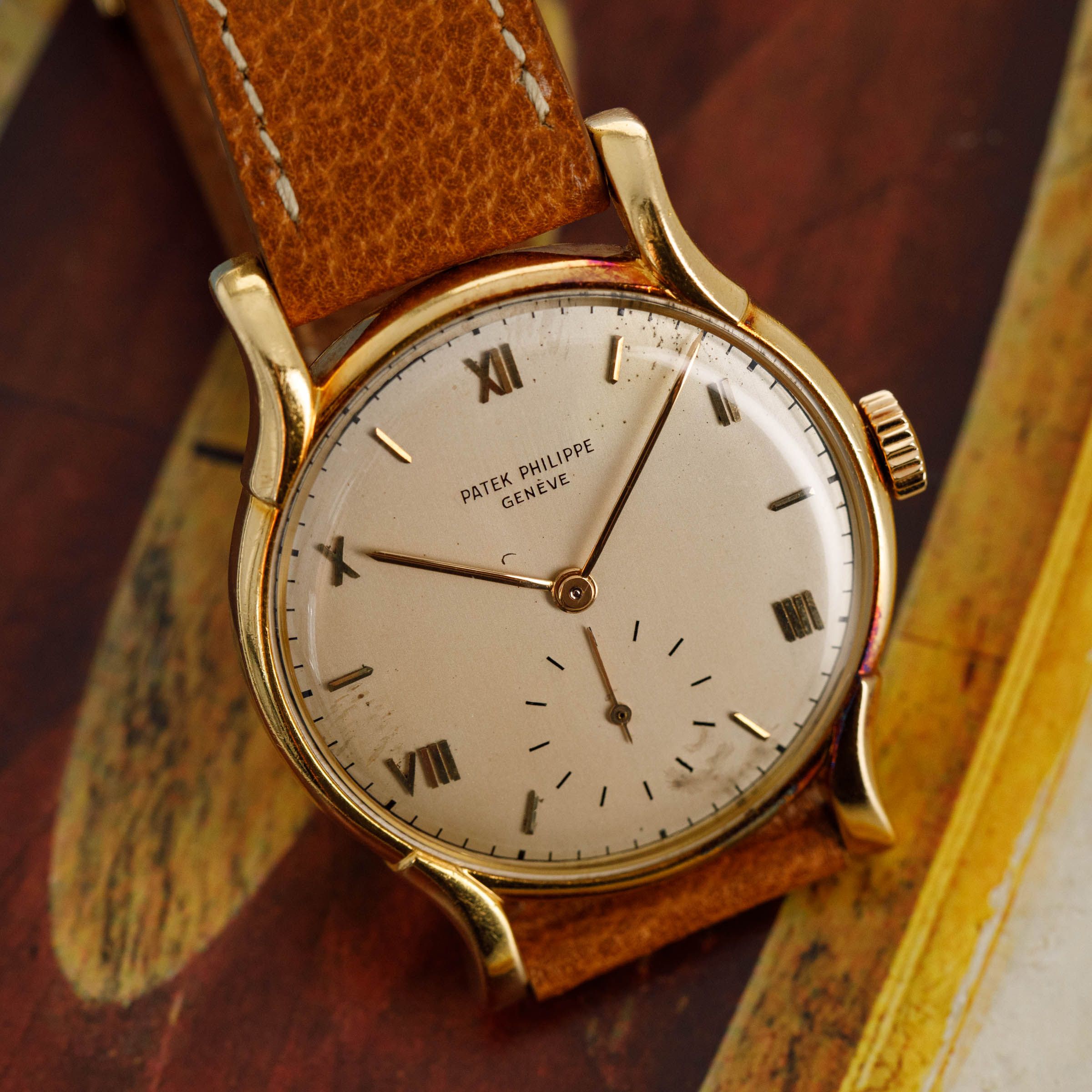 Patek Philippe Calatrava 1596J 18k YG with Original Papers