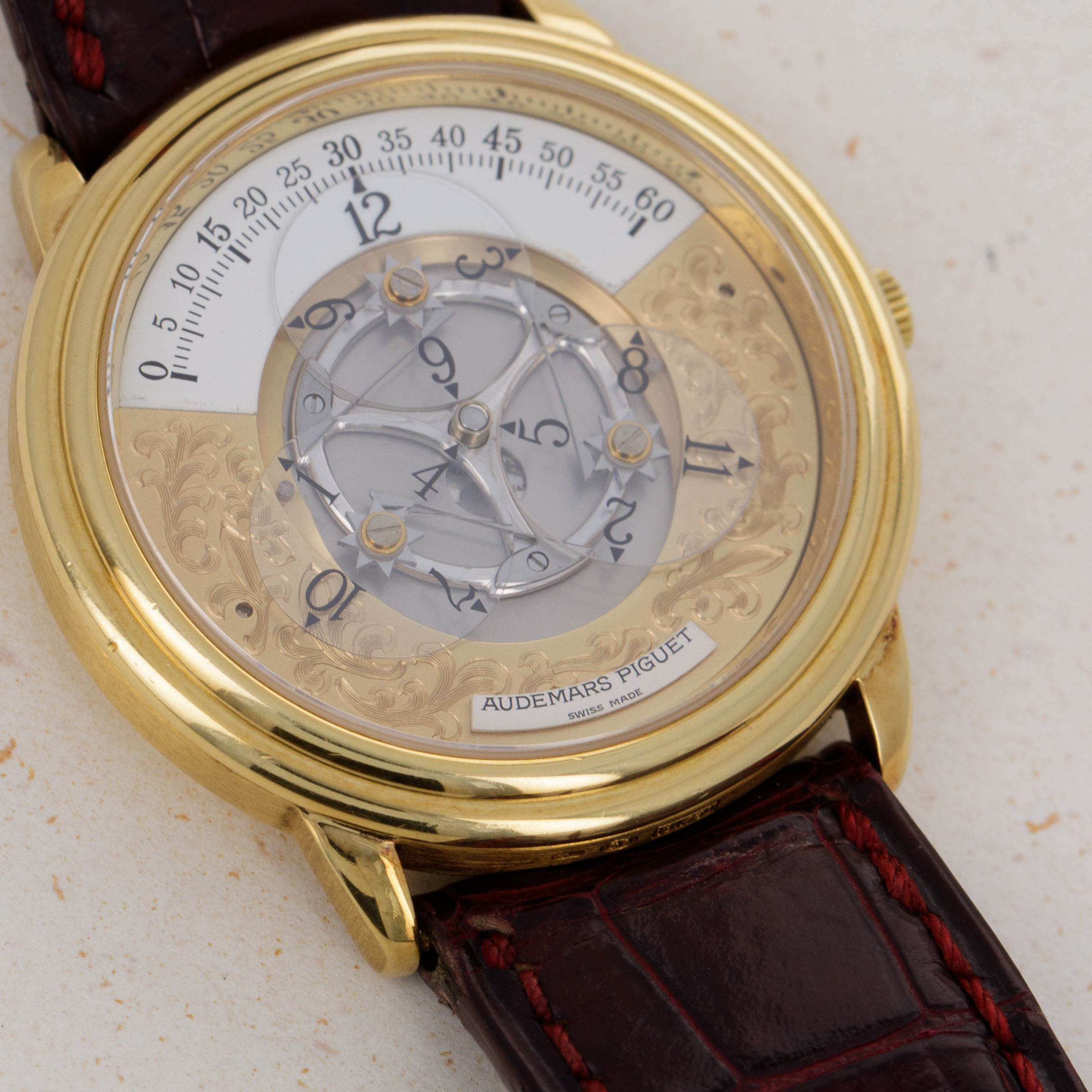 Audemars Piguet Star Wheel 2570BA 18k YG Engraved Dial Auctions