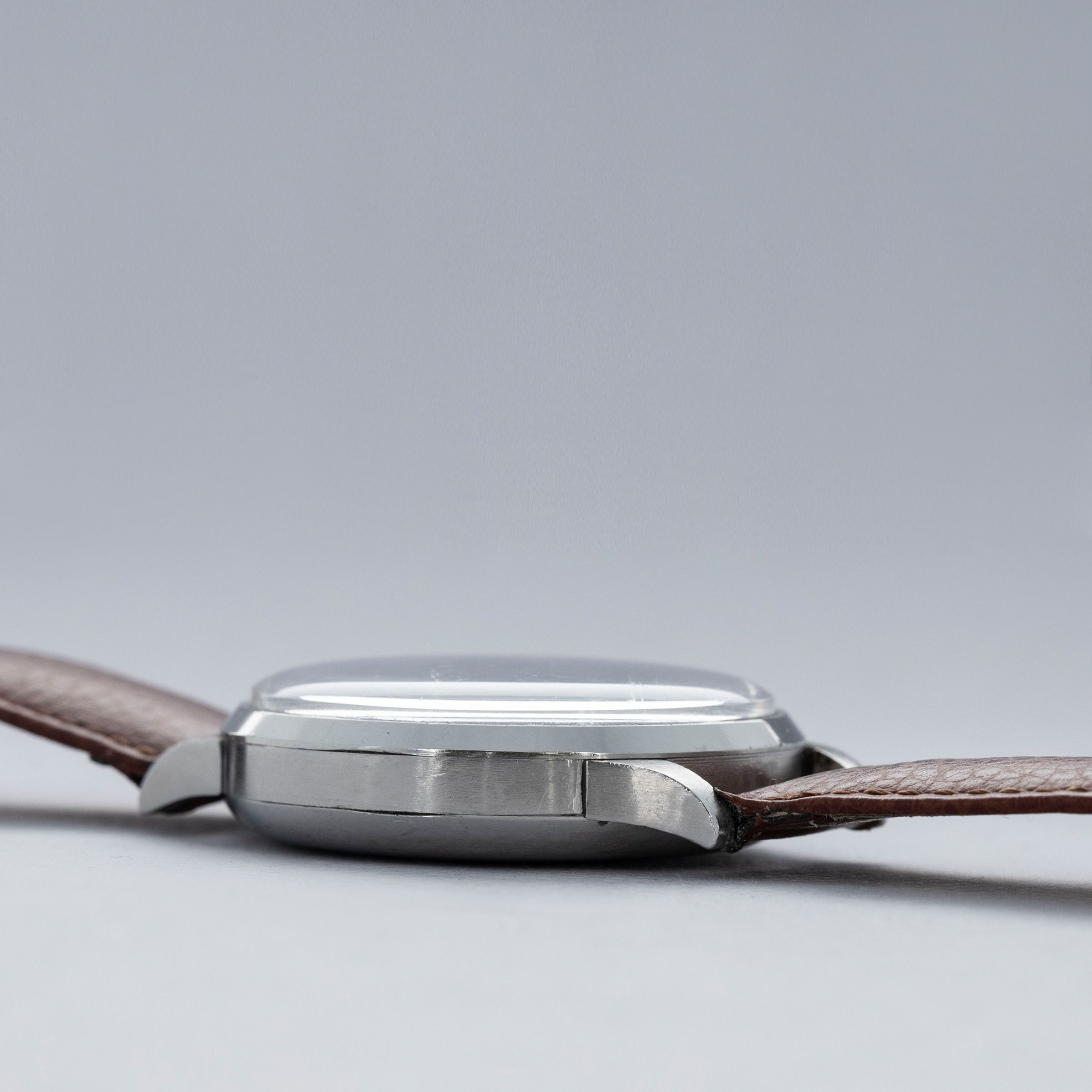 Minerva Oversized Black Radium Gilt Dial Monopusher Chronograph