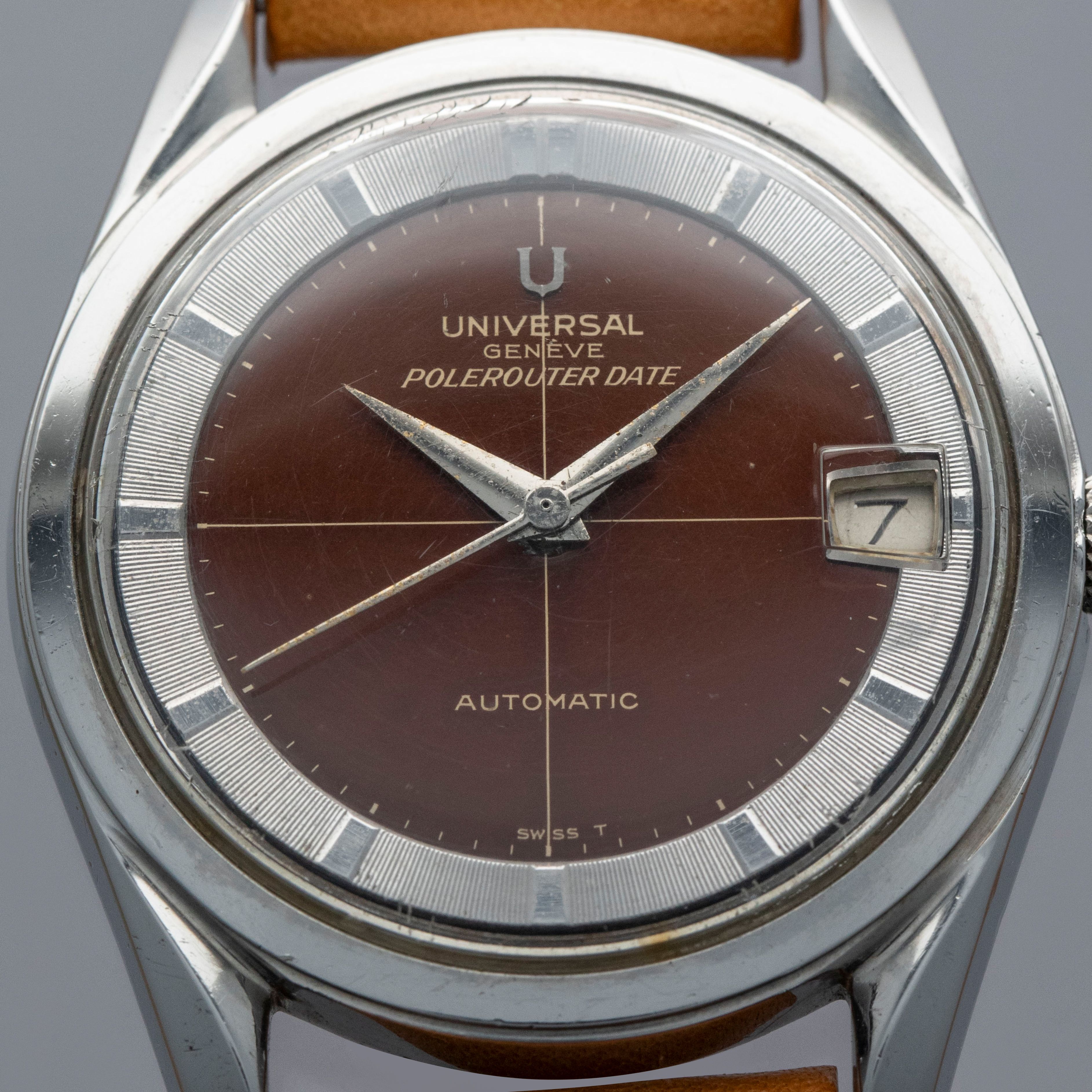 Universal Geneve Polerouter Date 204607/1 Tropical Dial | Auctions