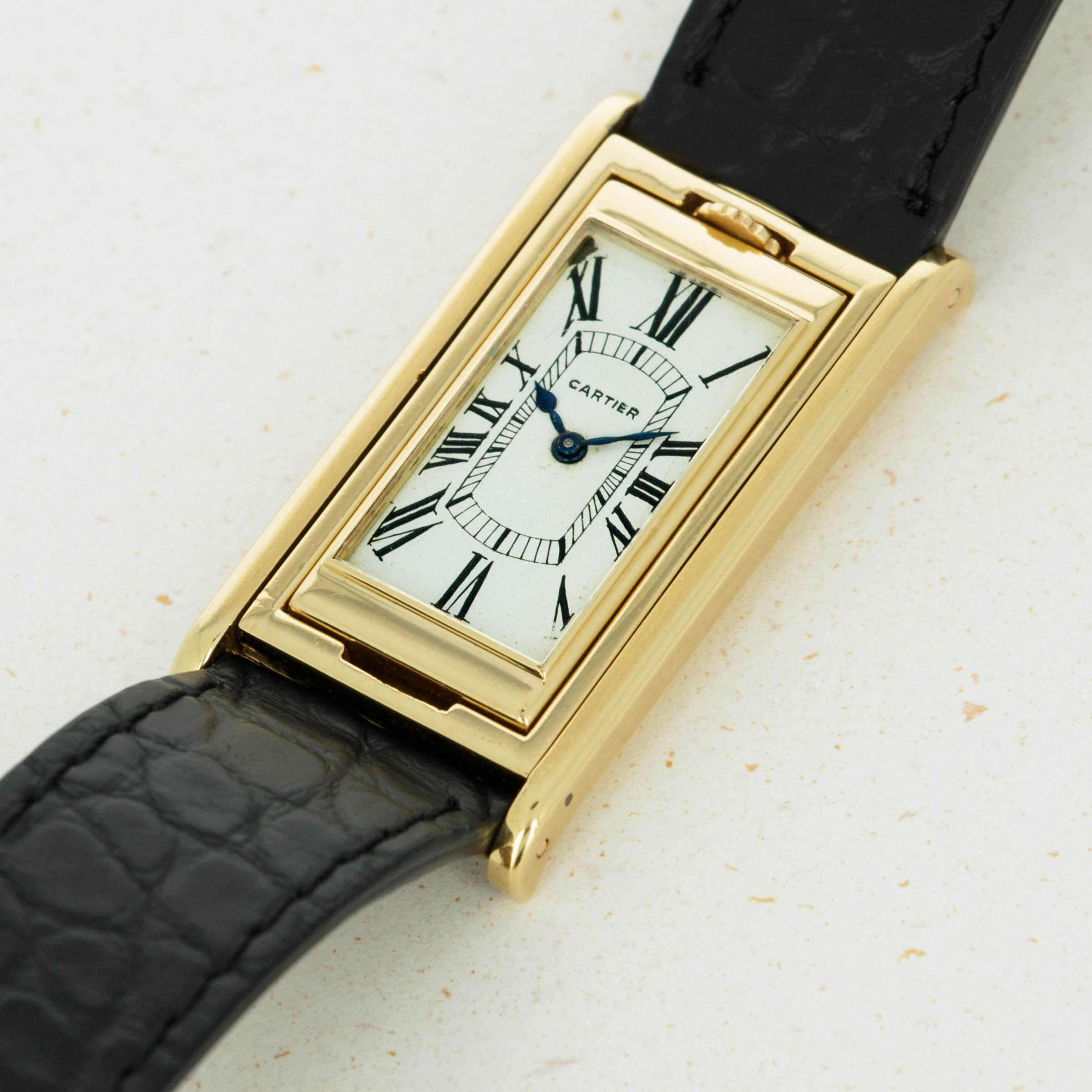 Cartier tank basculante clearance gold