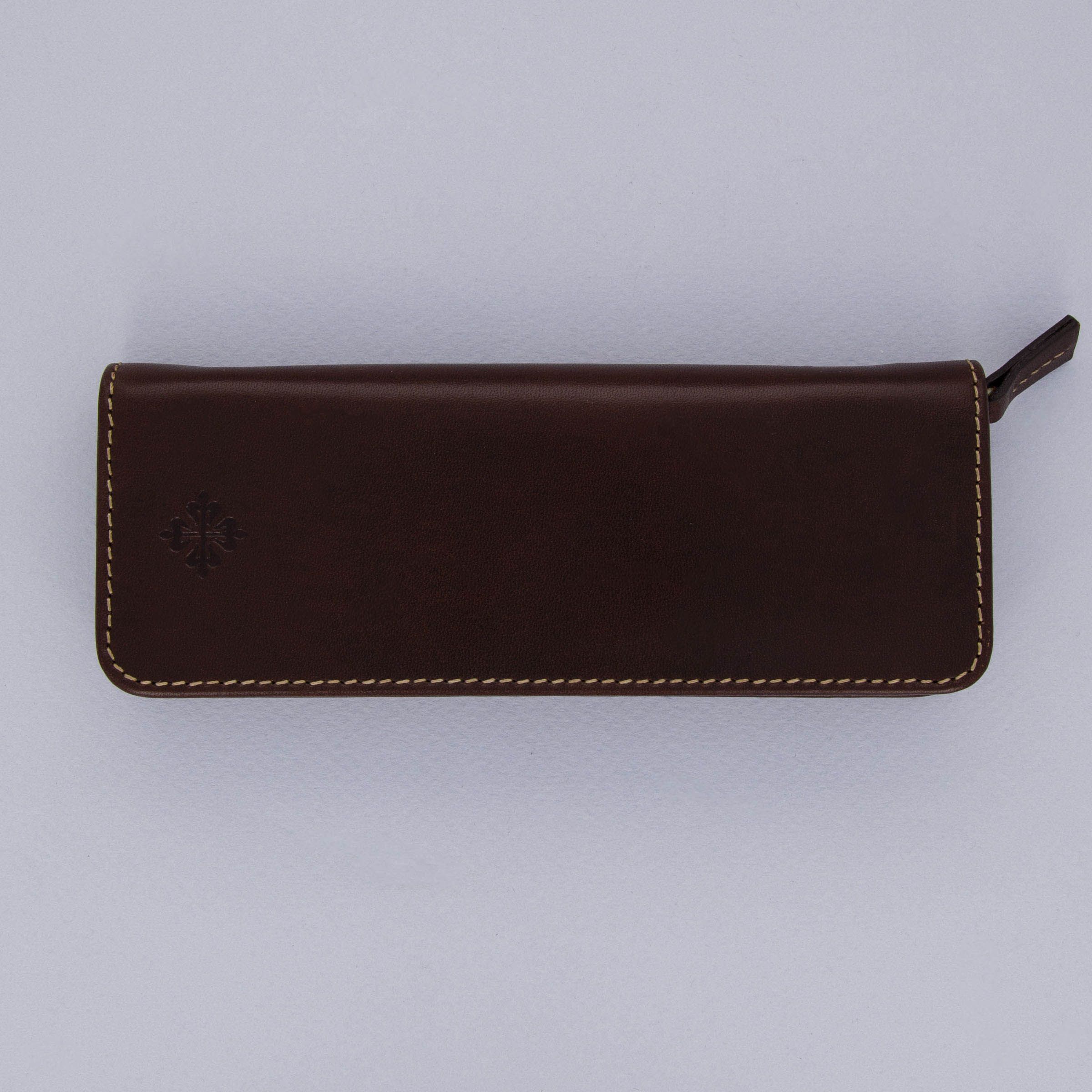 Patek Philippe ブラウンレザーケース Genuine PATEK PHILIPPE Brown Leather Travel Watch Pouch Case