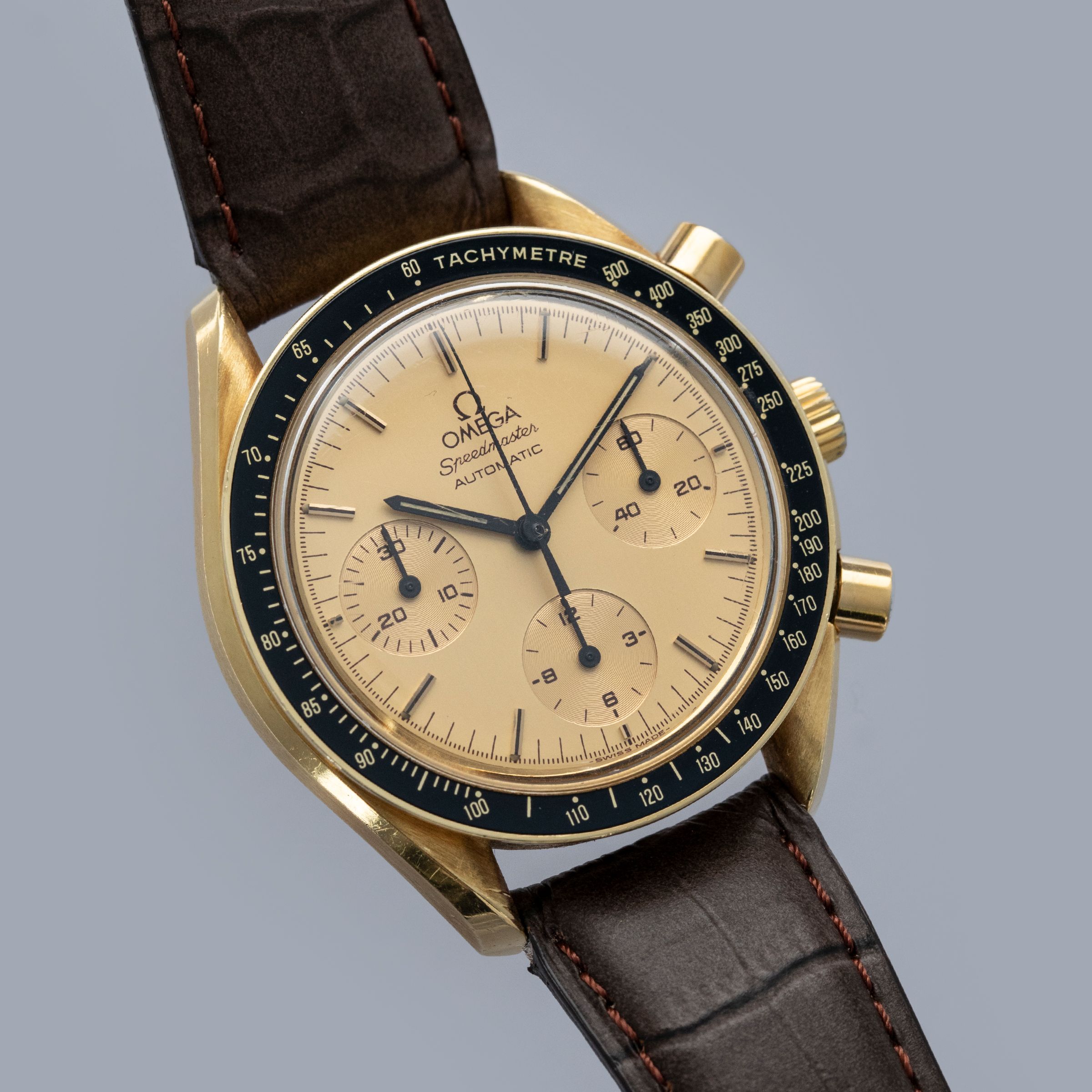 Omega Speedmaster Reduced 175.0032 Champagne Dial 18k YG