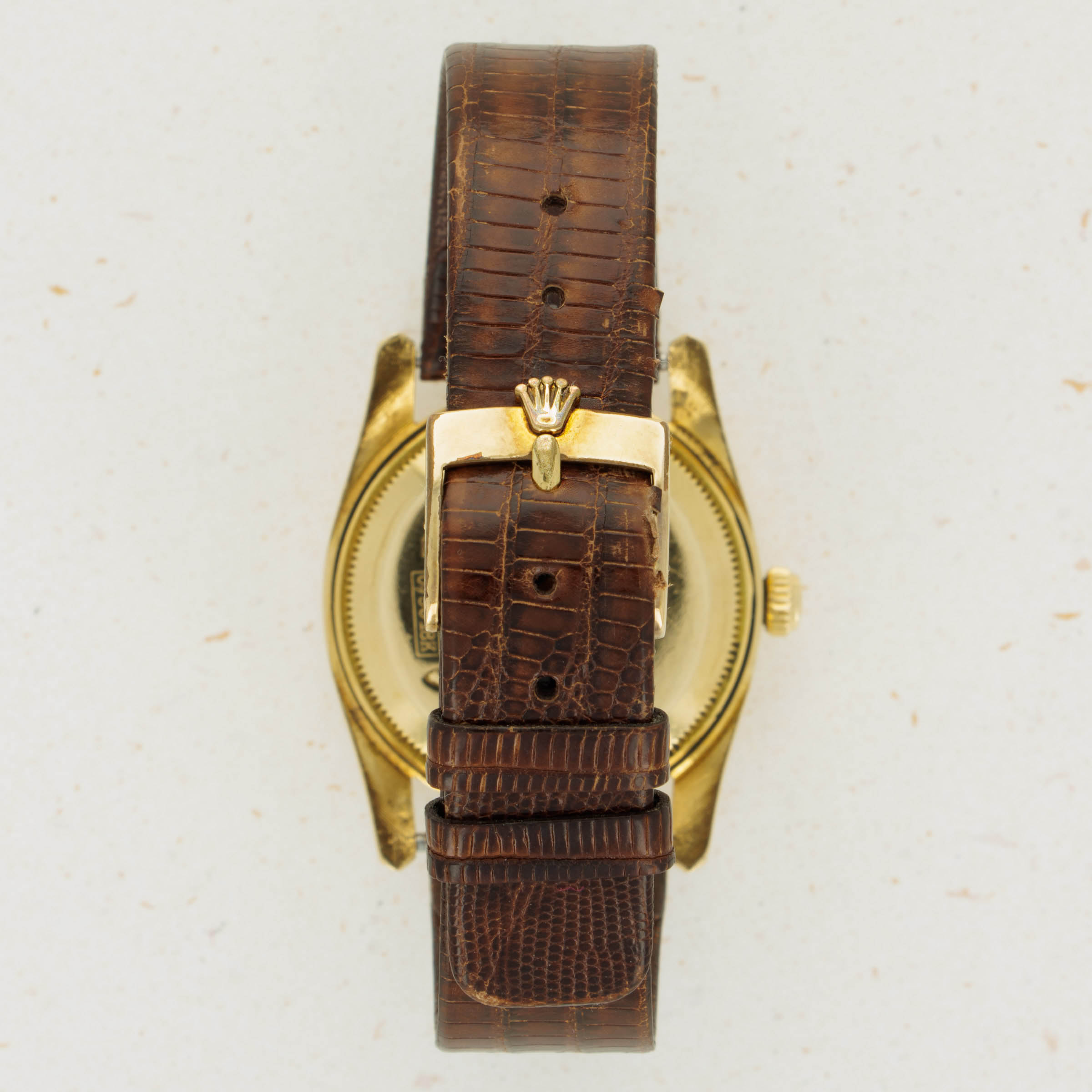 Rolex Oyster Perpetual 6593 Bombe Lugs Diamond Dial Retailed by