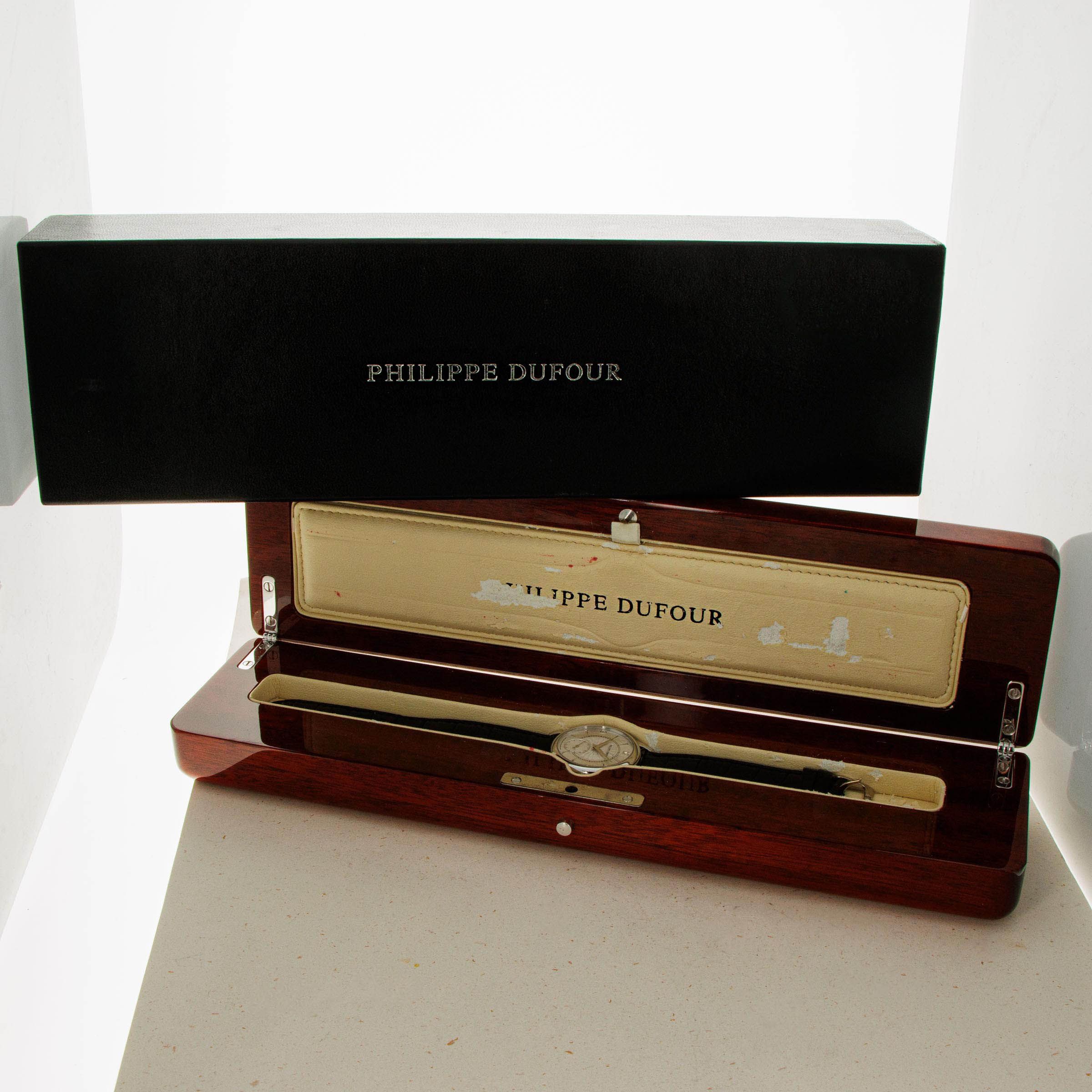 Philippe Dufour Simplicity Platinum 34mm Box and Papers with