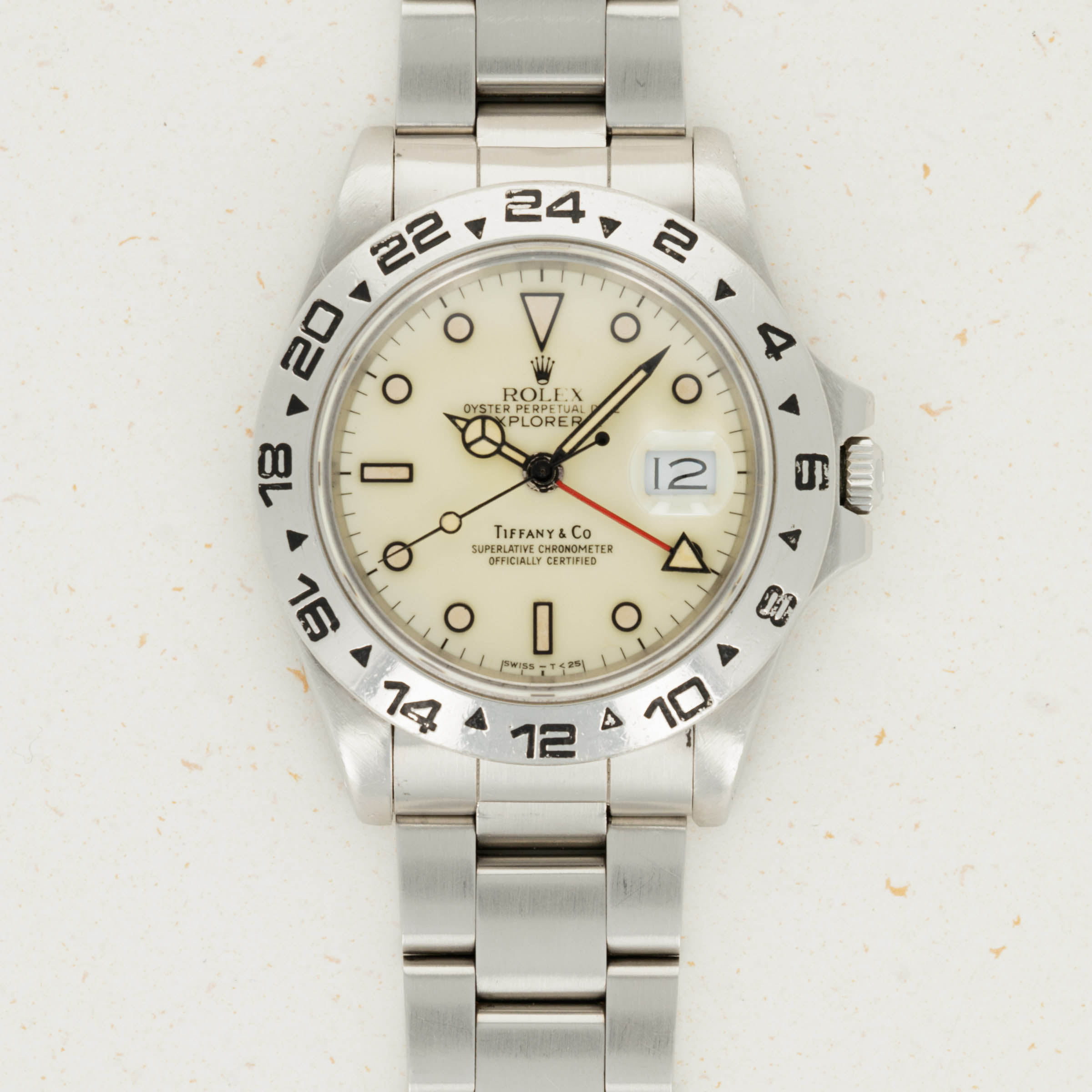 Rolex Explorer II 16550 Cream Dial Retailed By Tiffany Auctions