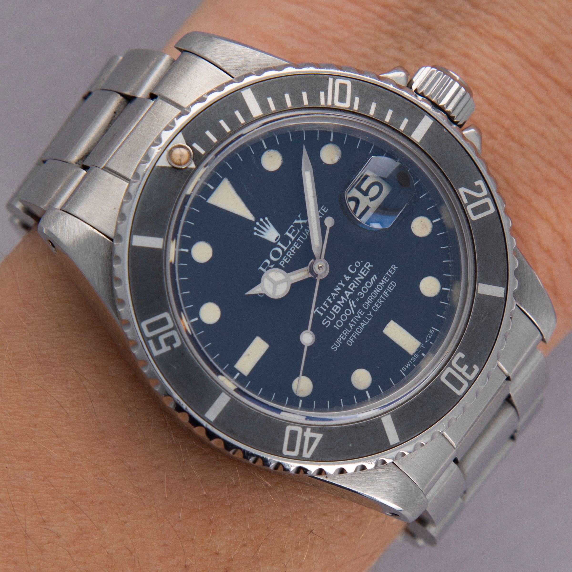 Rolex Submariner 16800 Matte Transitional Dial Retailed by Tiffany