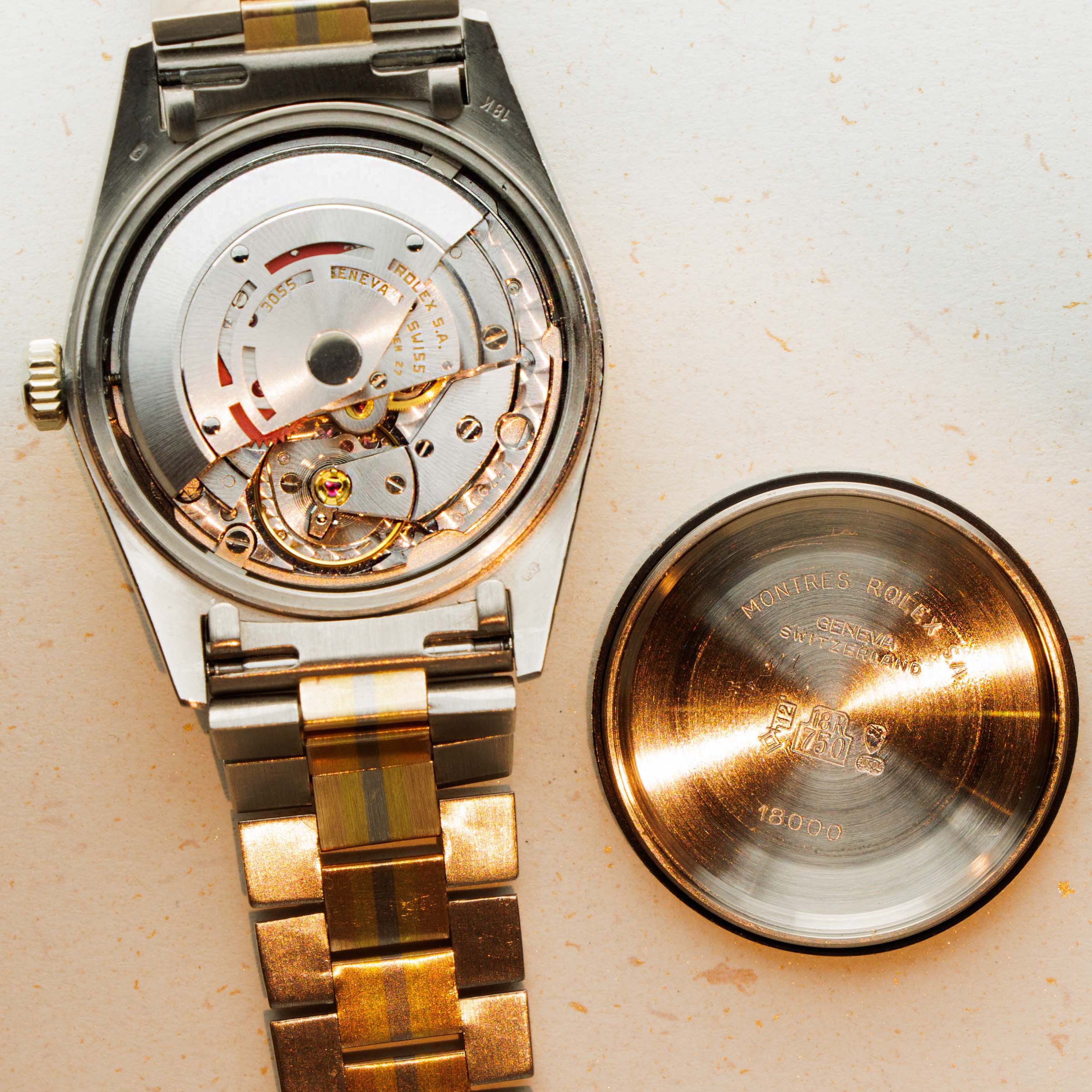 Rolex Tridor Day-Date 18039B Salmon Roman Dial | Auctions | Loupe This