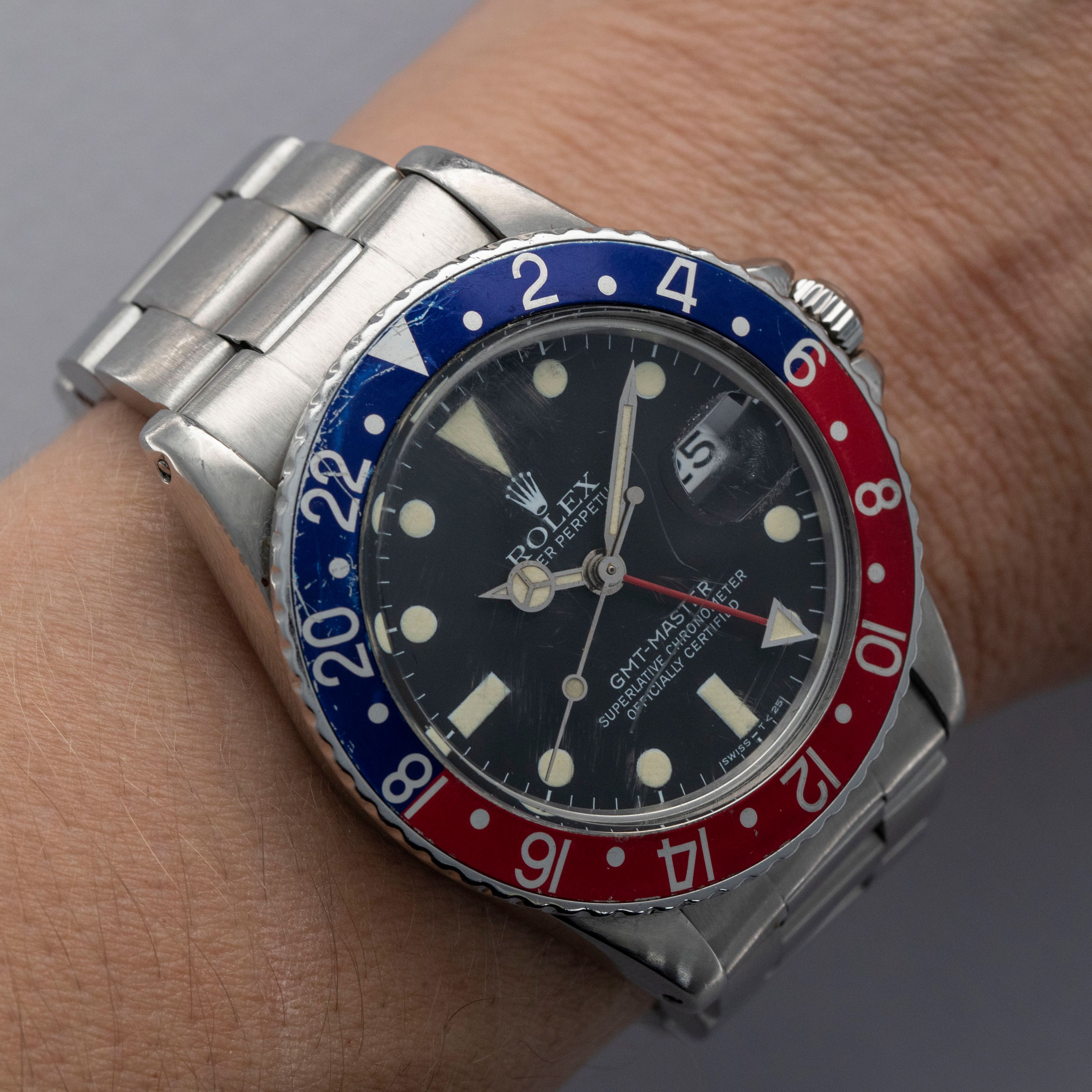 Rolex GMT-Master 16750 Transitional Matte Dial | Auctions | Loupe This