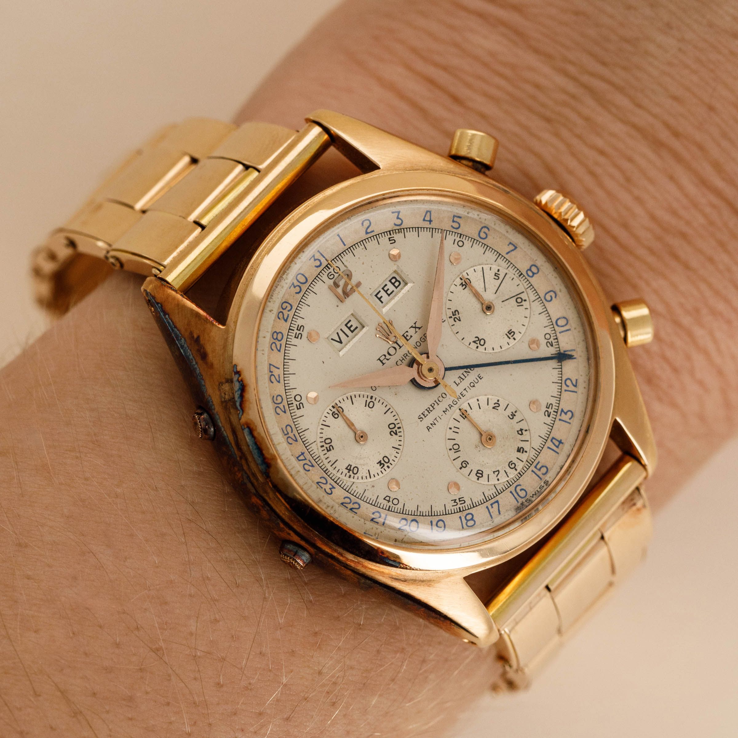リコリコ Rolex Triple Calendar Chronograph 6036 Jean Claude Killy 18k YR