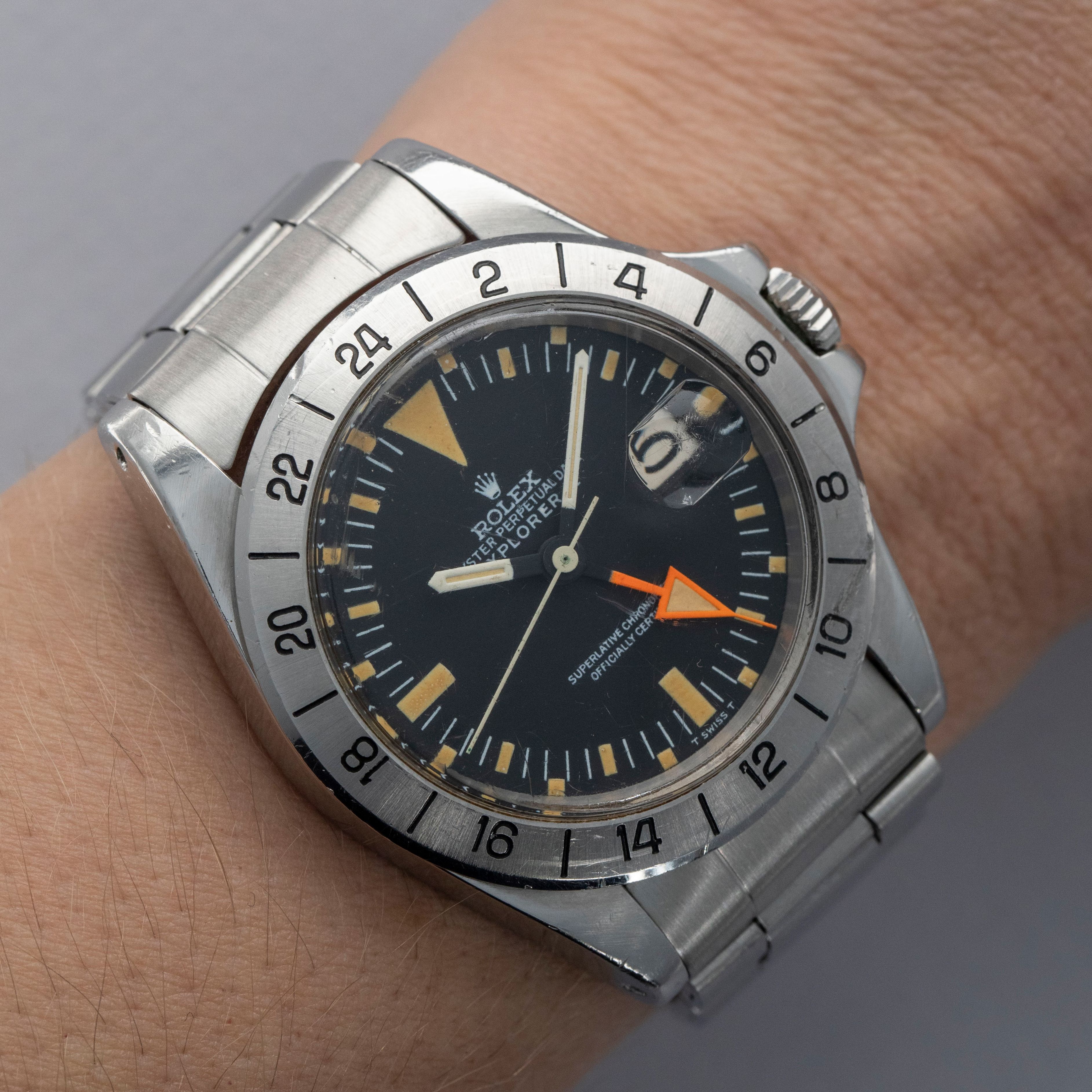 Rolex Explorer II 1655 Orange Hand Straight Seconds with Box and