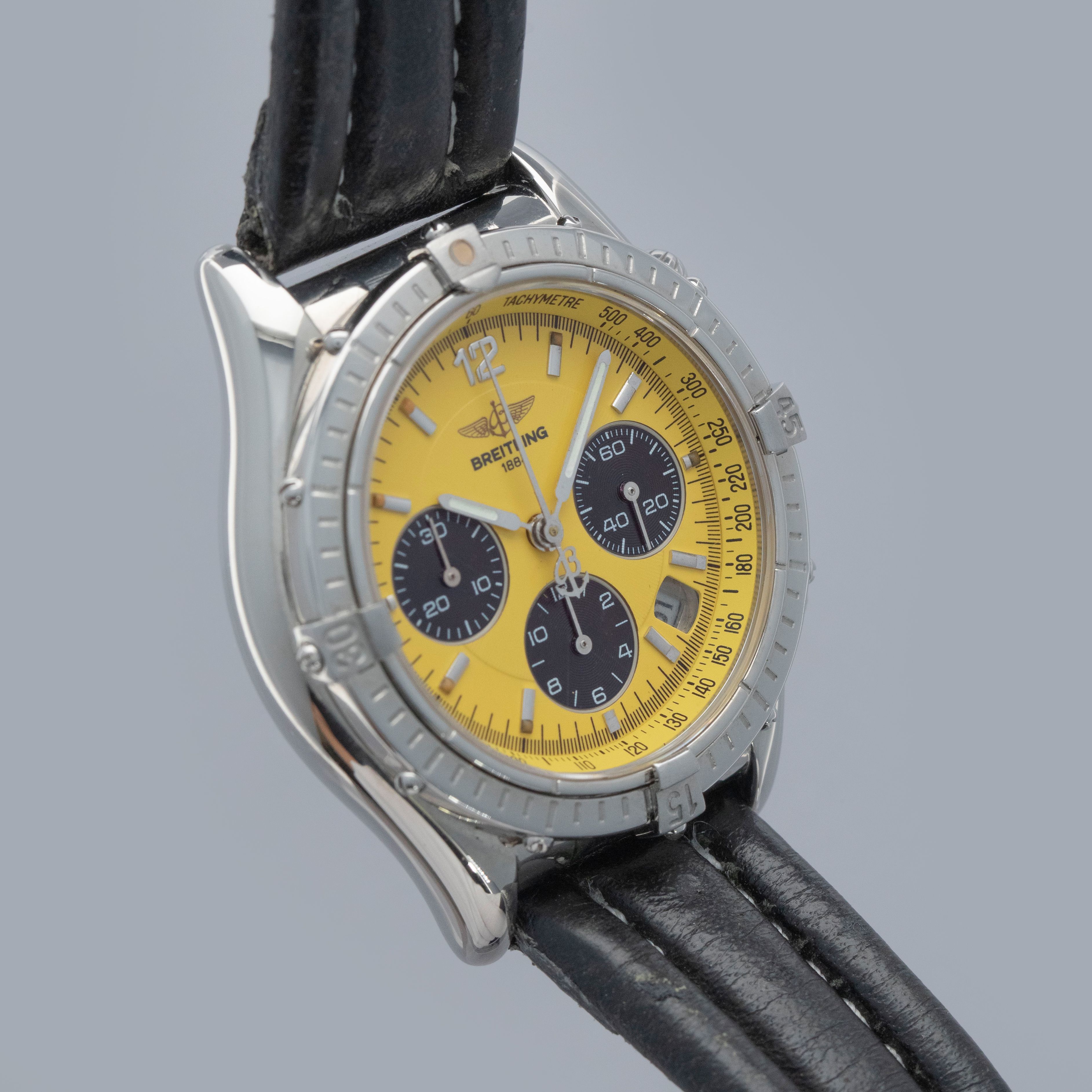Breitling Cockpit Chronograph A30012 Yellow Dial 