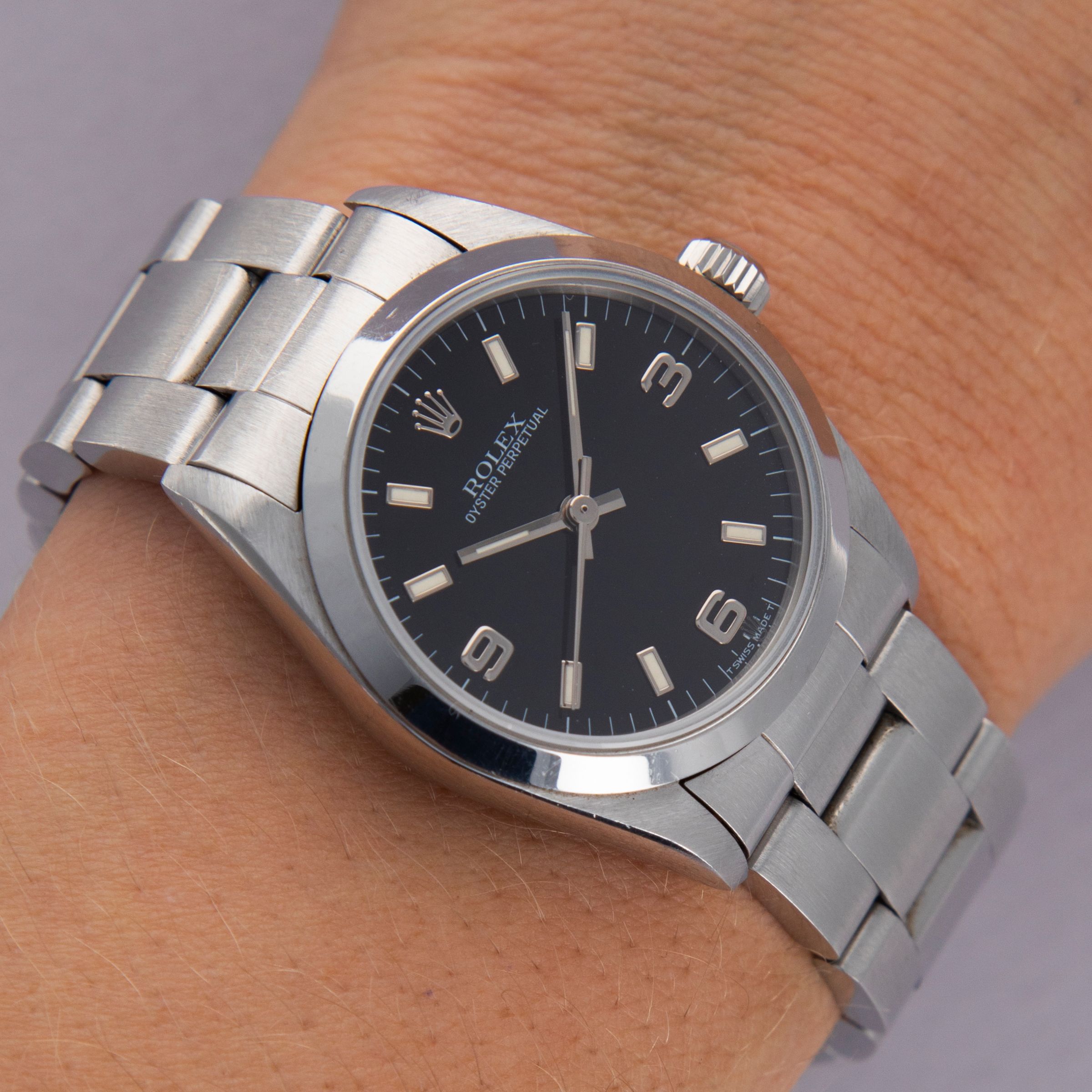 Rolex Oyster Perpetual 67480 31mm Black Explorer Style Dial