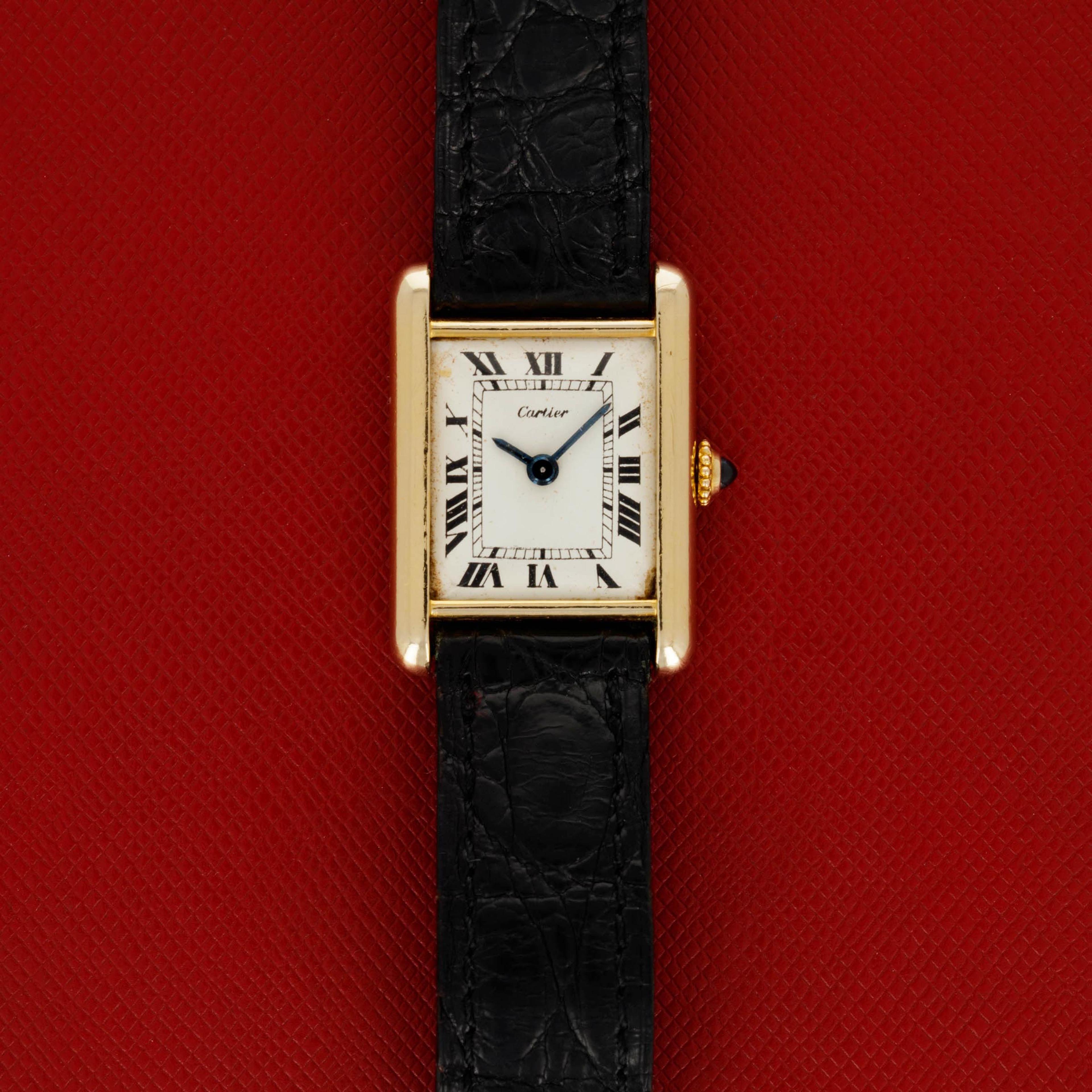Cartier White Gold Tank Louis Extra Plate on Bracelet 1970s, Auctions