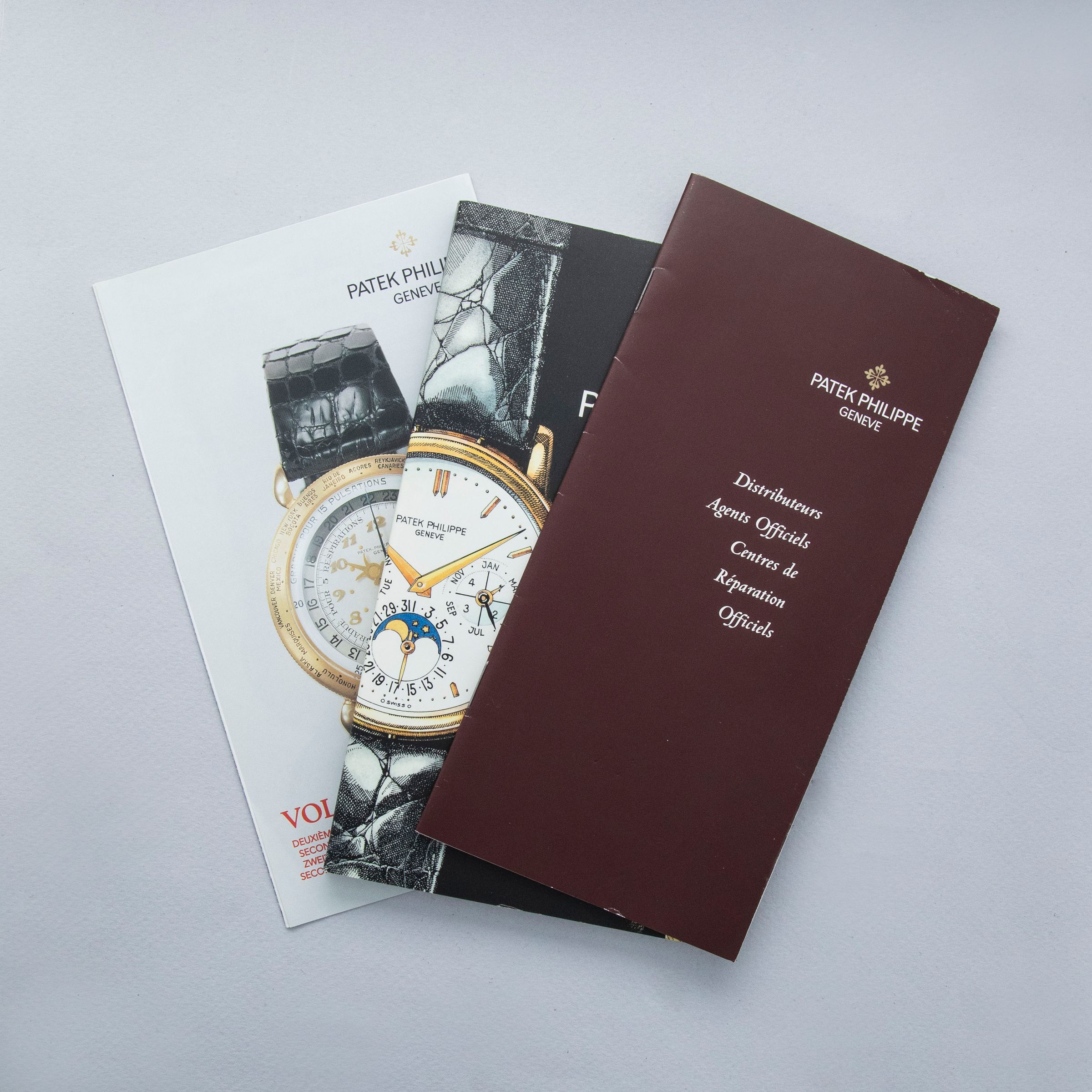 PATEK PHILIPPE 時計ボックス、マニュアル、ファンクションペンシル パテックフィリップ/カラトラバ/Cライン/トノーケース/シルバー