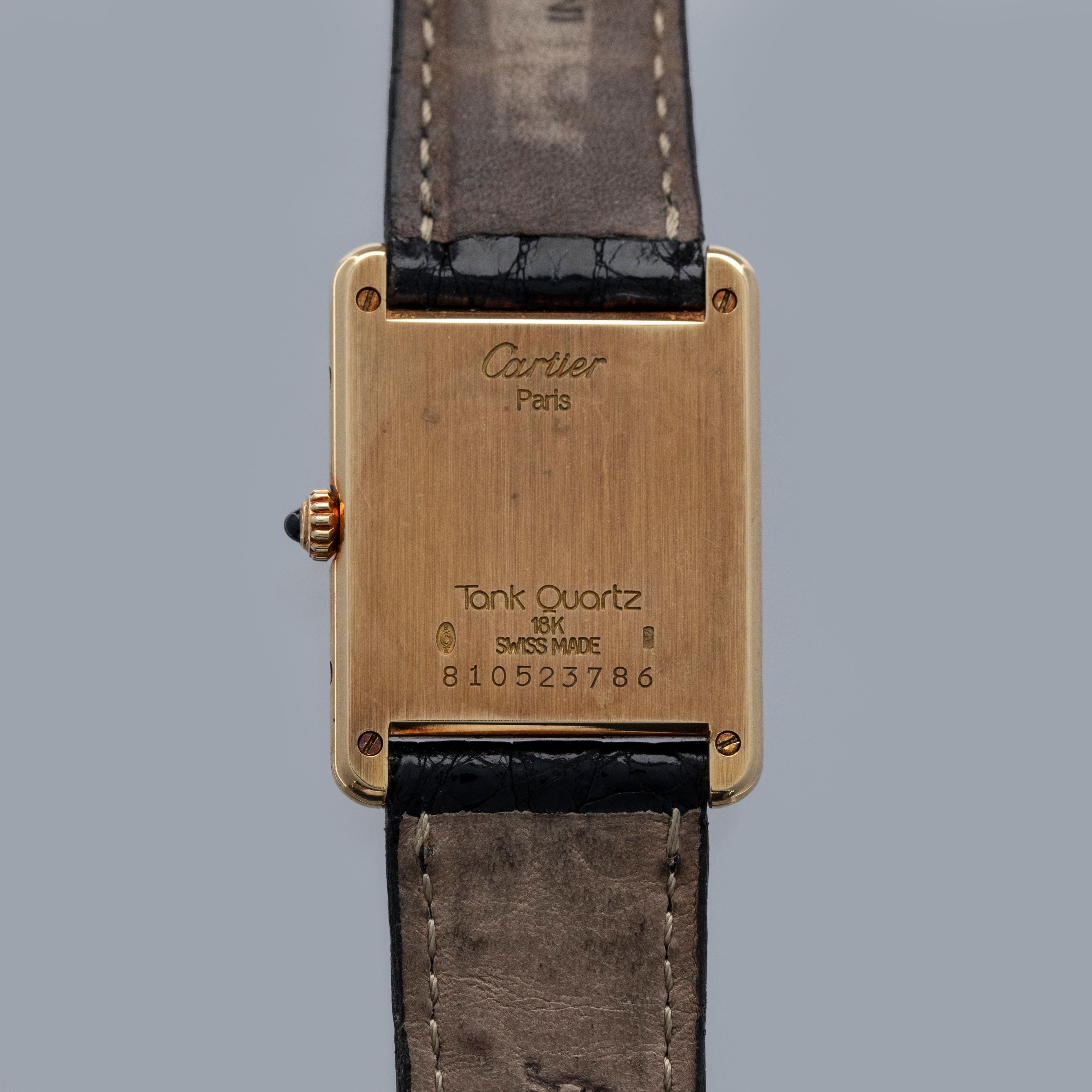 Cartier Tank Louis 81052 Quartz 18k YG Box and Service Guarantee