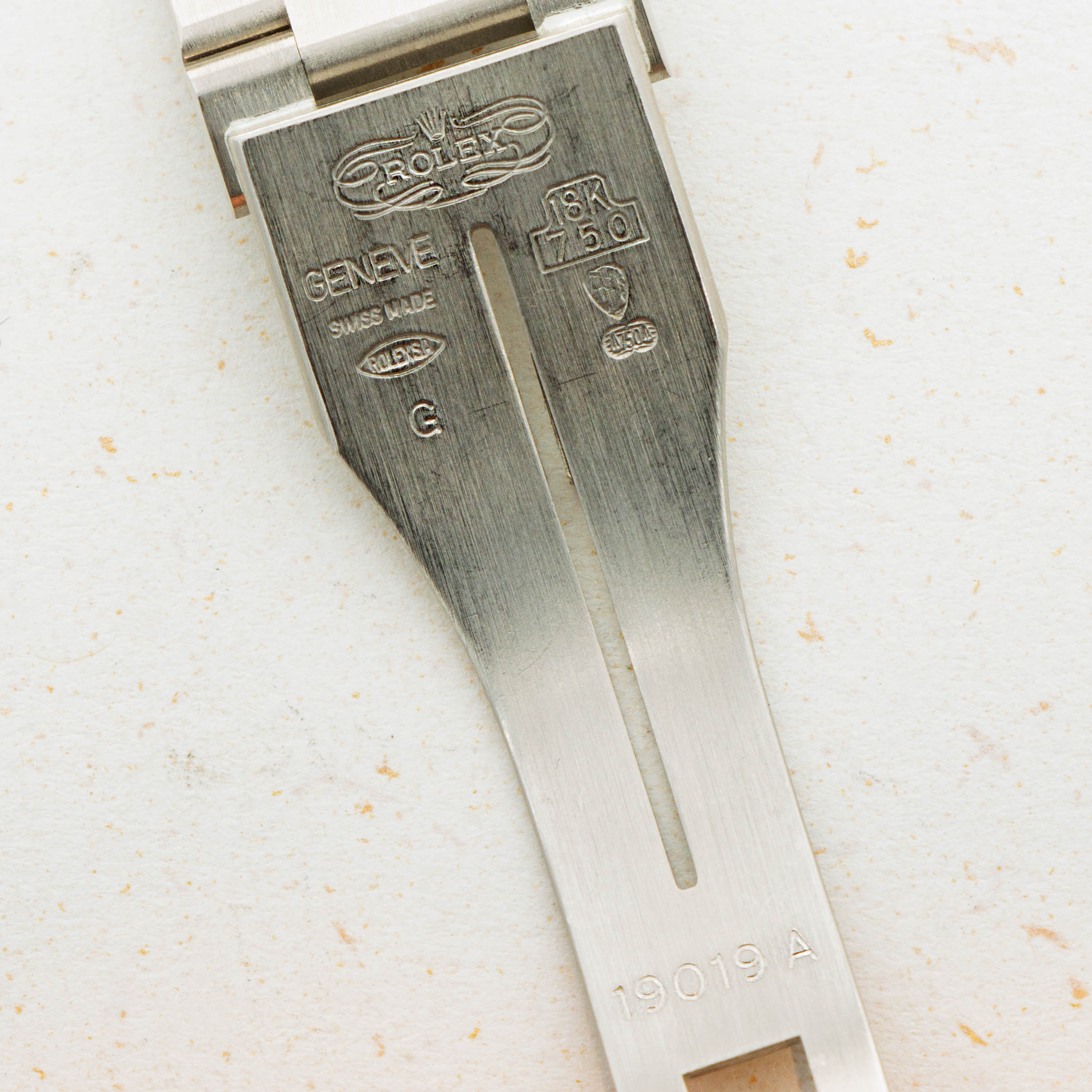 Rolex Oysterquartz Day-Date 19019 White Gold Slate Jubilee Dial