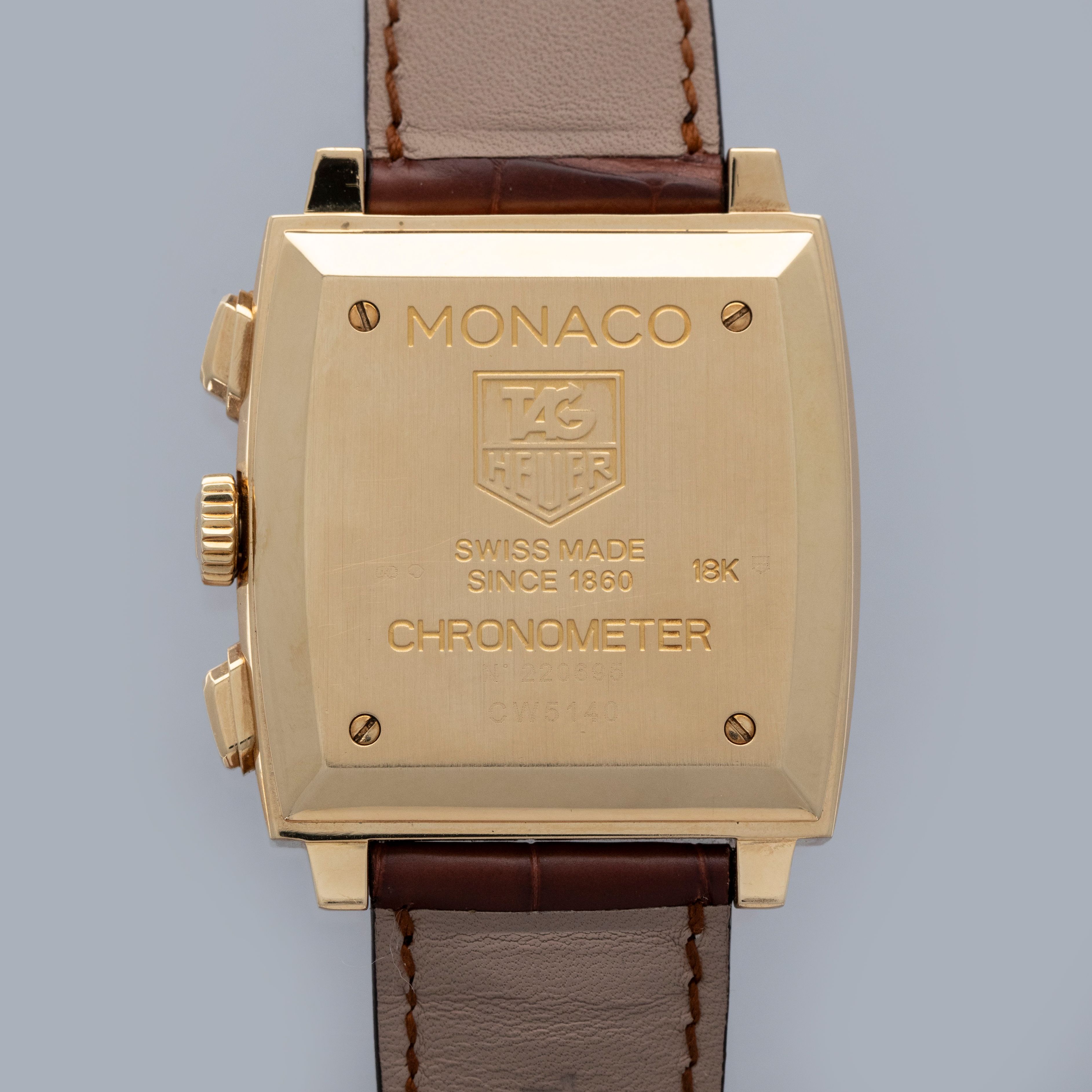 TAG HEUER MONACO CW5140 18K YG | Auctions | Loupe This
