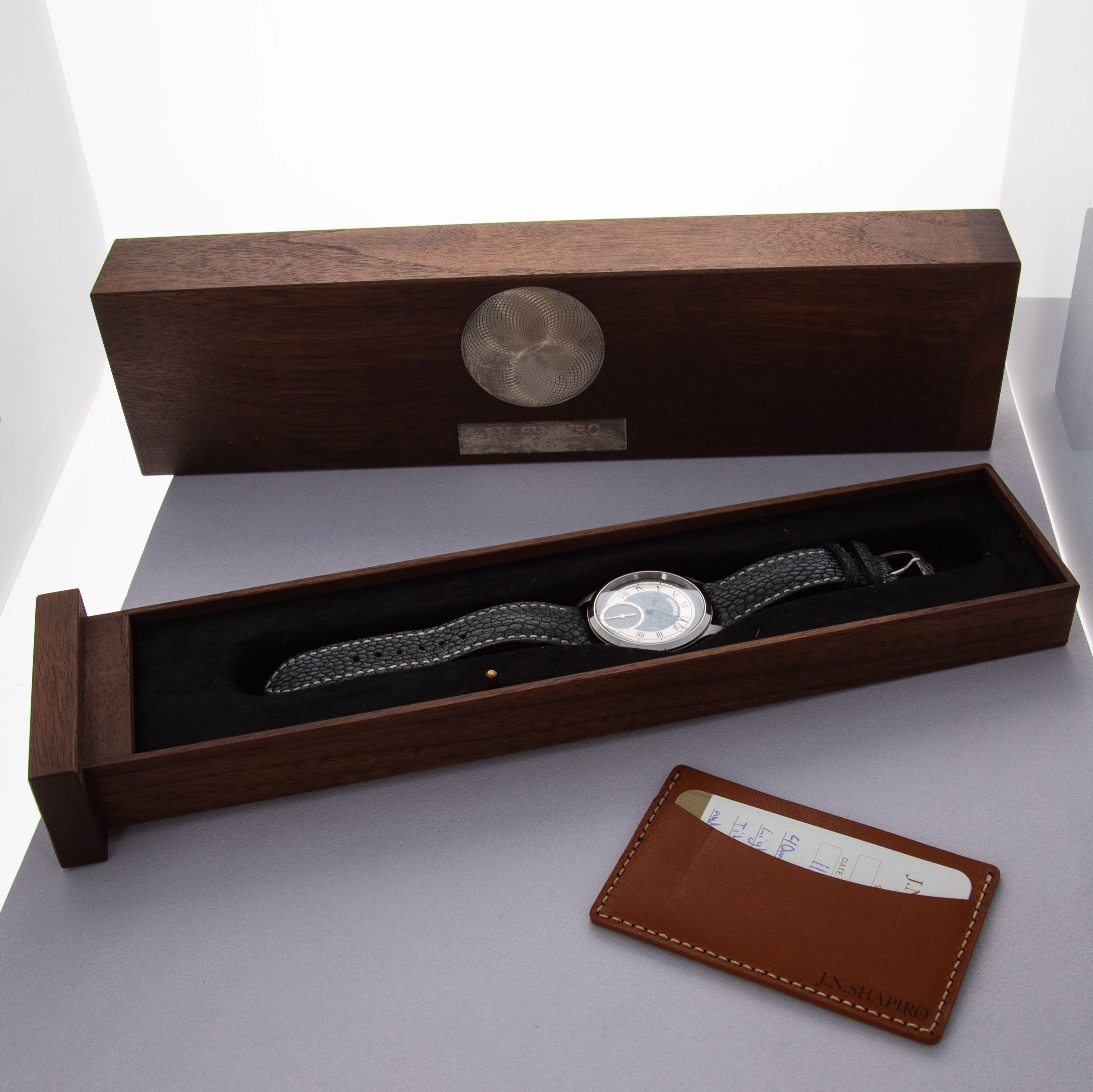 J.N. Shapiro Infinity Series Blue Titanium Dial Stainless Steel