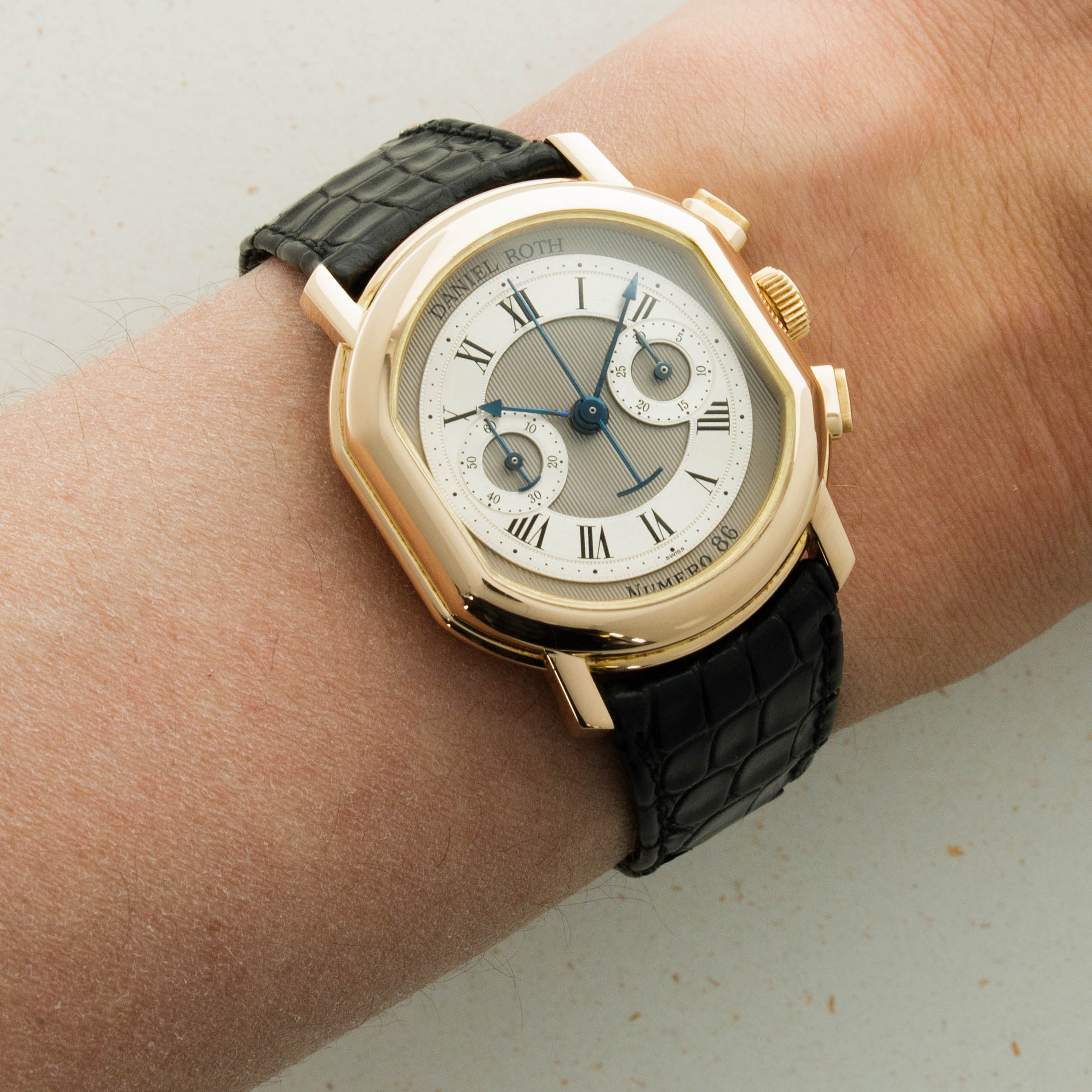 Daniel Roth Yellow Gold Lemania Chronograph | Auctions | Loupe This
