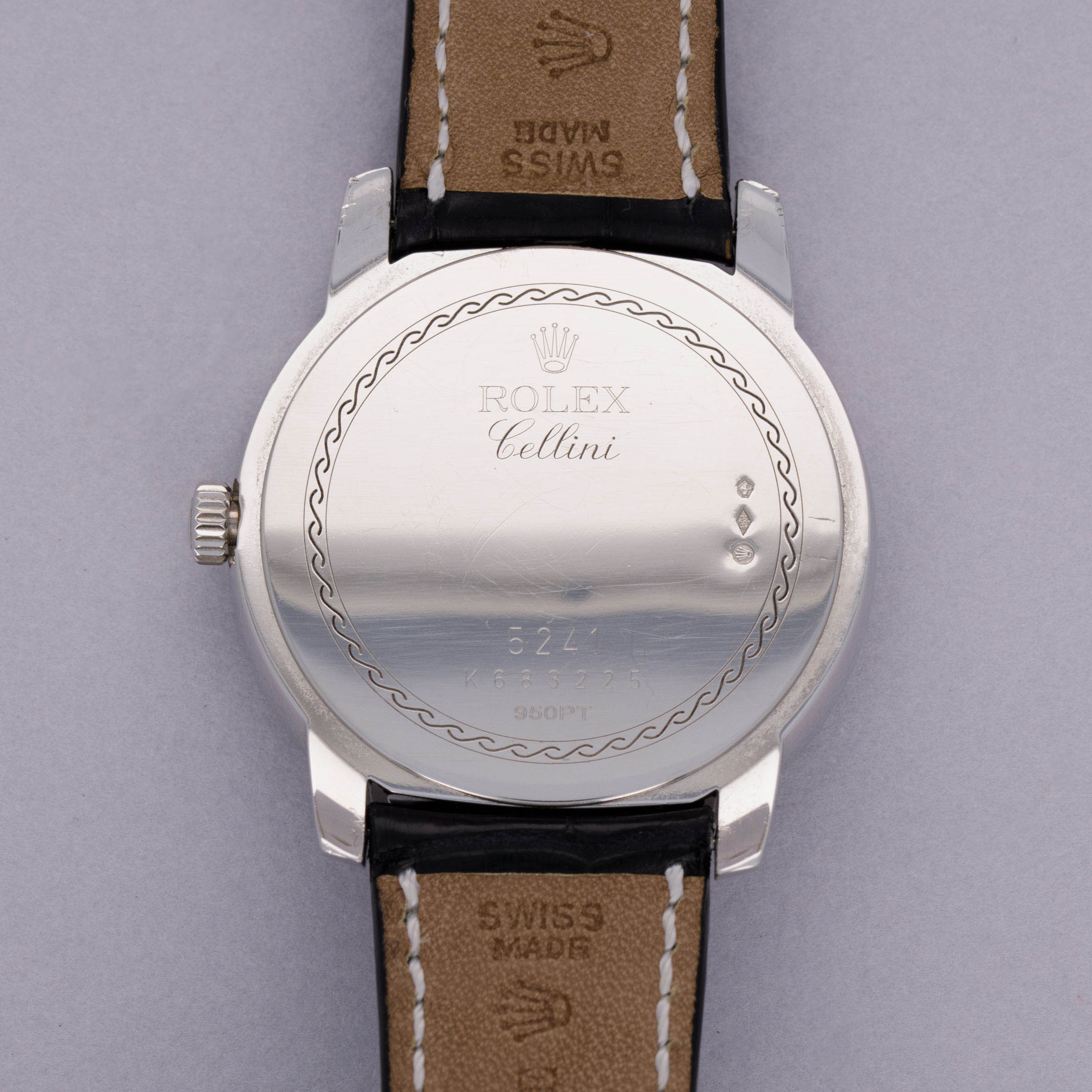 Rolex Cellini 5241/6 Platinum Ice Blue Dial Box and Papers