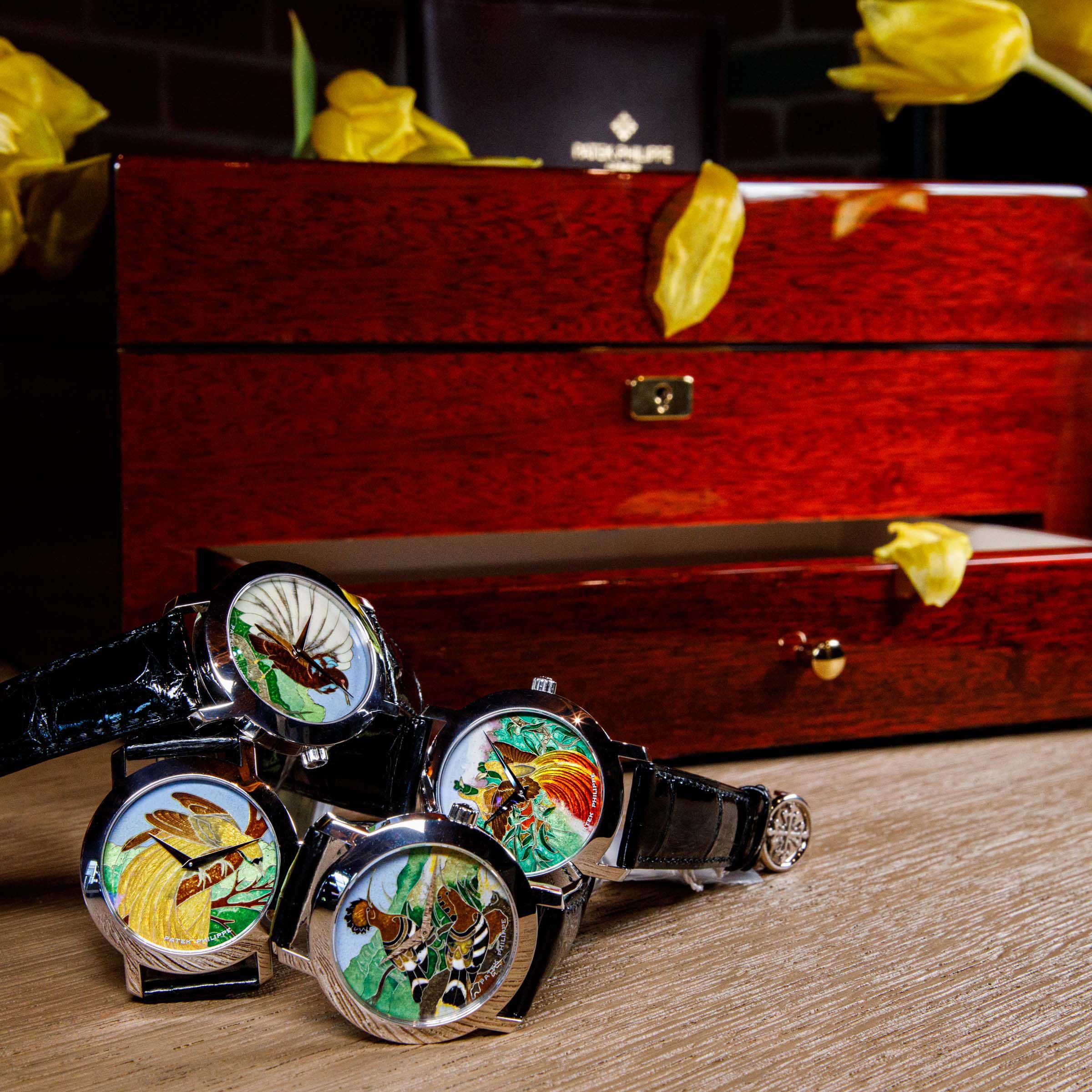 Patek Philippe Calatrava 5075G-014 Cloisonne Enamel Birds of