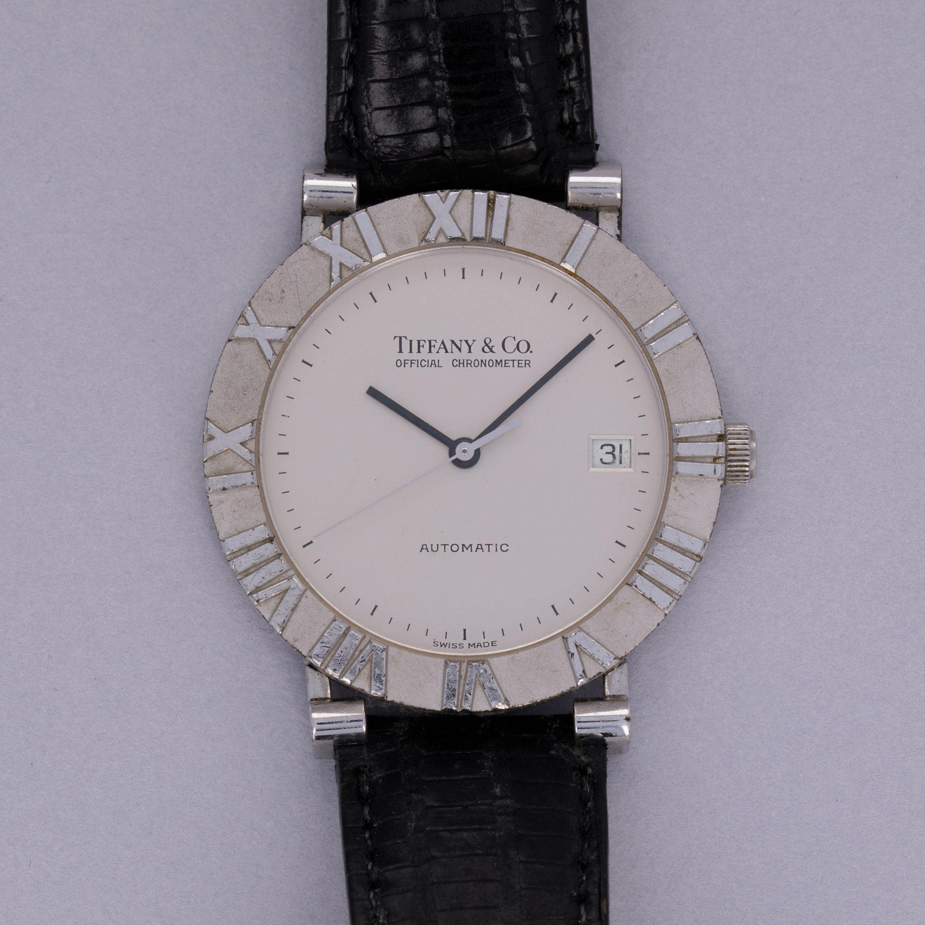 Tiffany & Co. Atlas Sterling Silver Automatic Chronometer M06940  