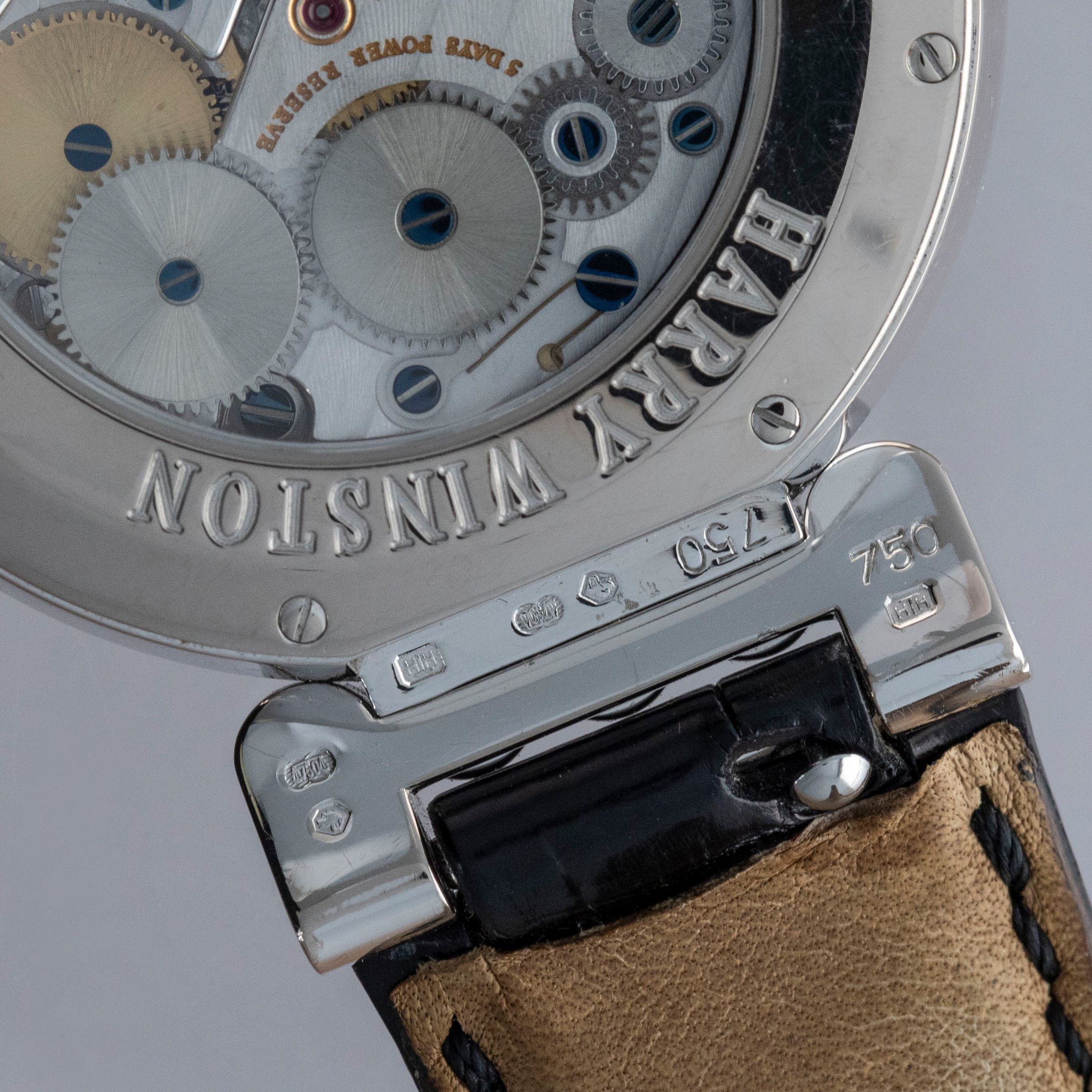 Harry Winston Premier Excenter Timezone 200-MMTZ39W 18k WG