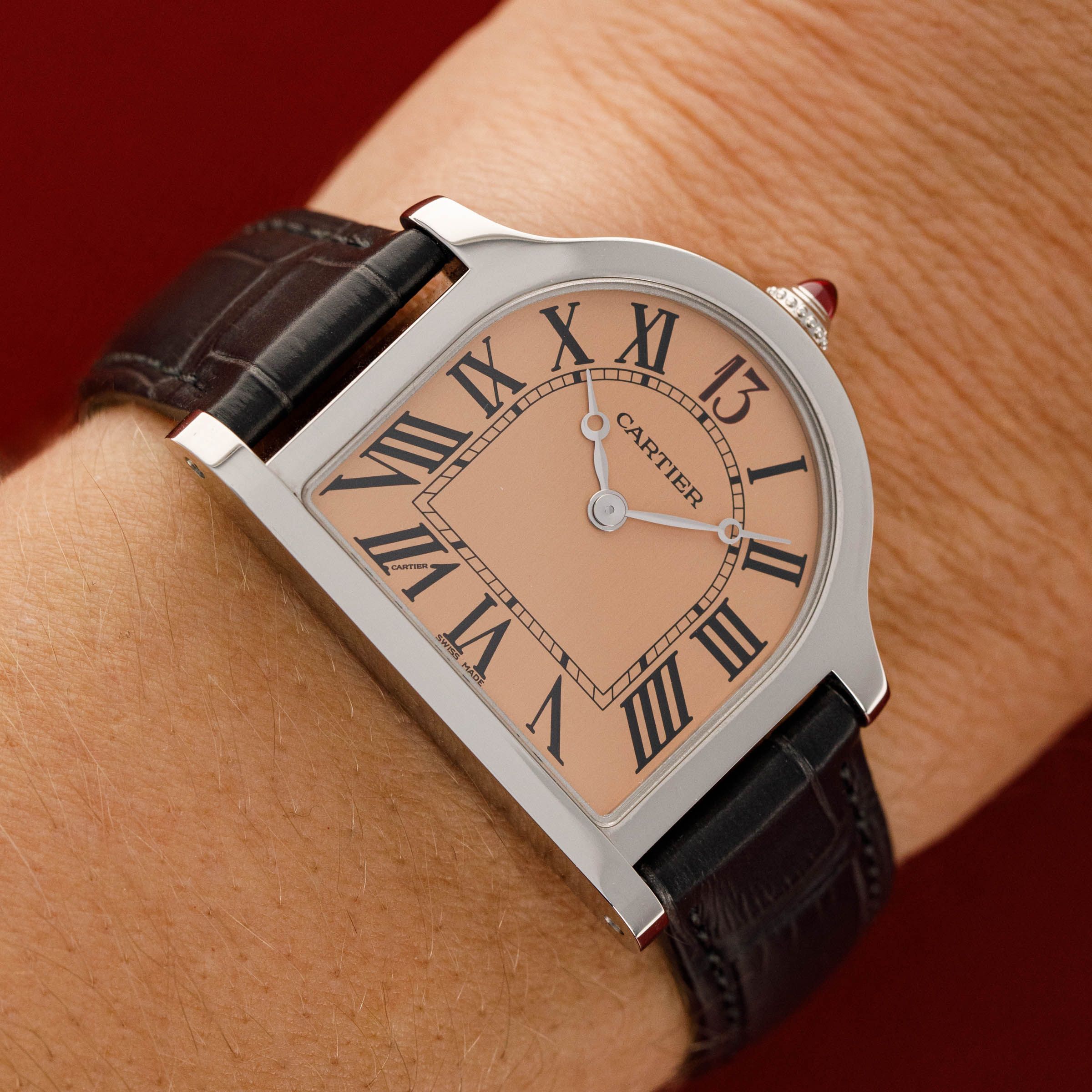 Cartier Cloche WHCC0009 13 Rue de la Paix Salmon Dial LE