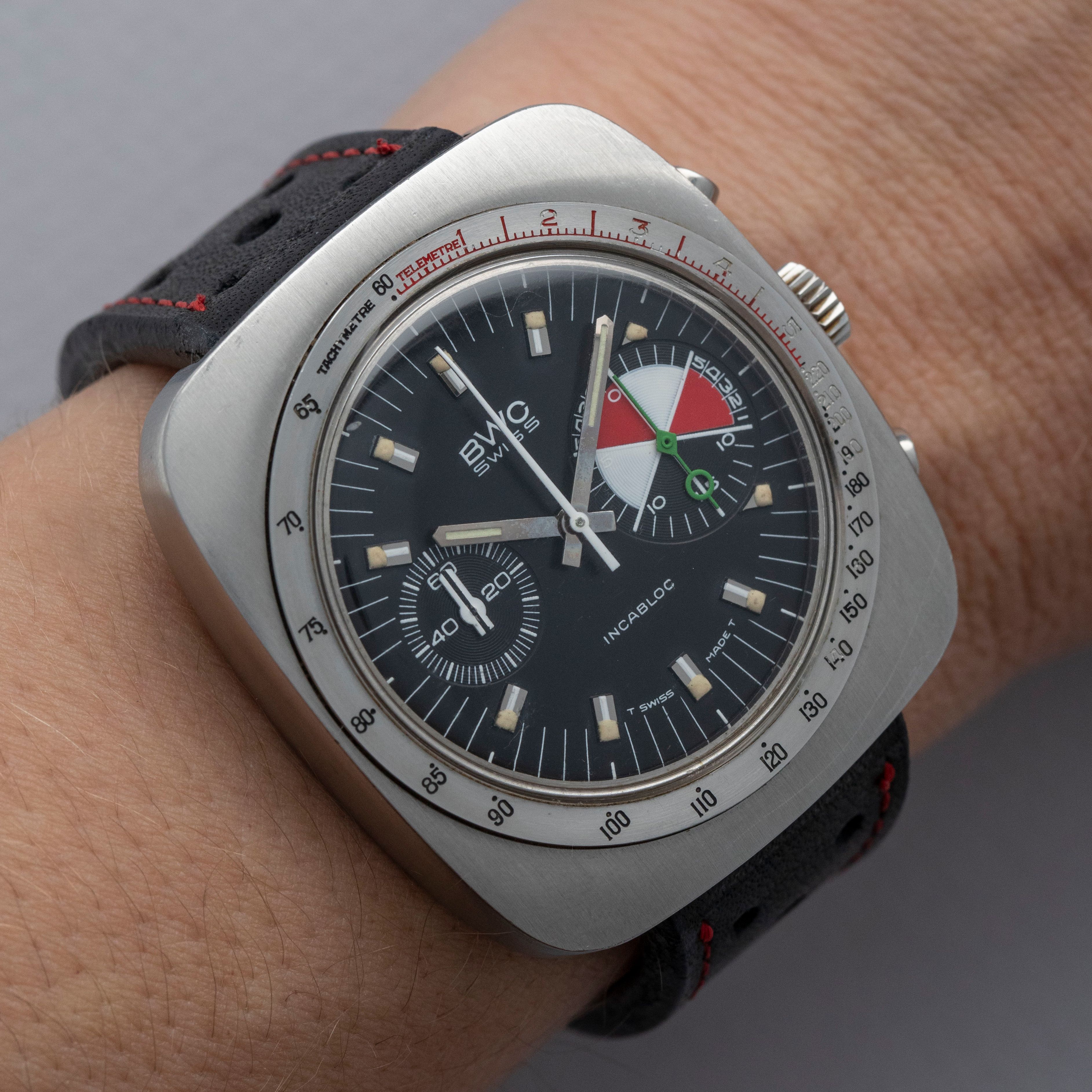 BWC Regatta Yachtimer Chronograph Big Eye Valjoux 7733 | Auctions