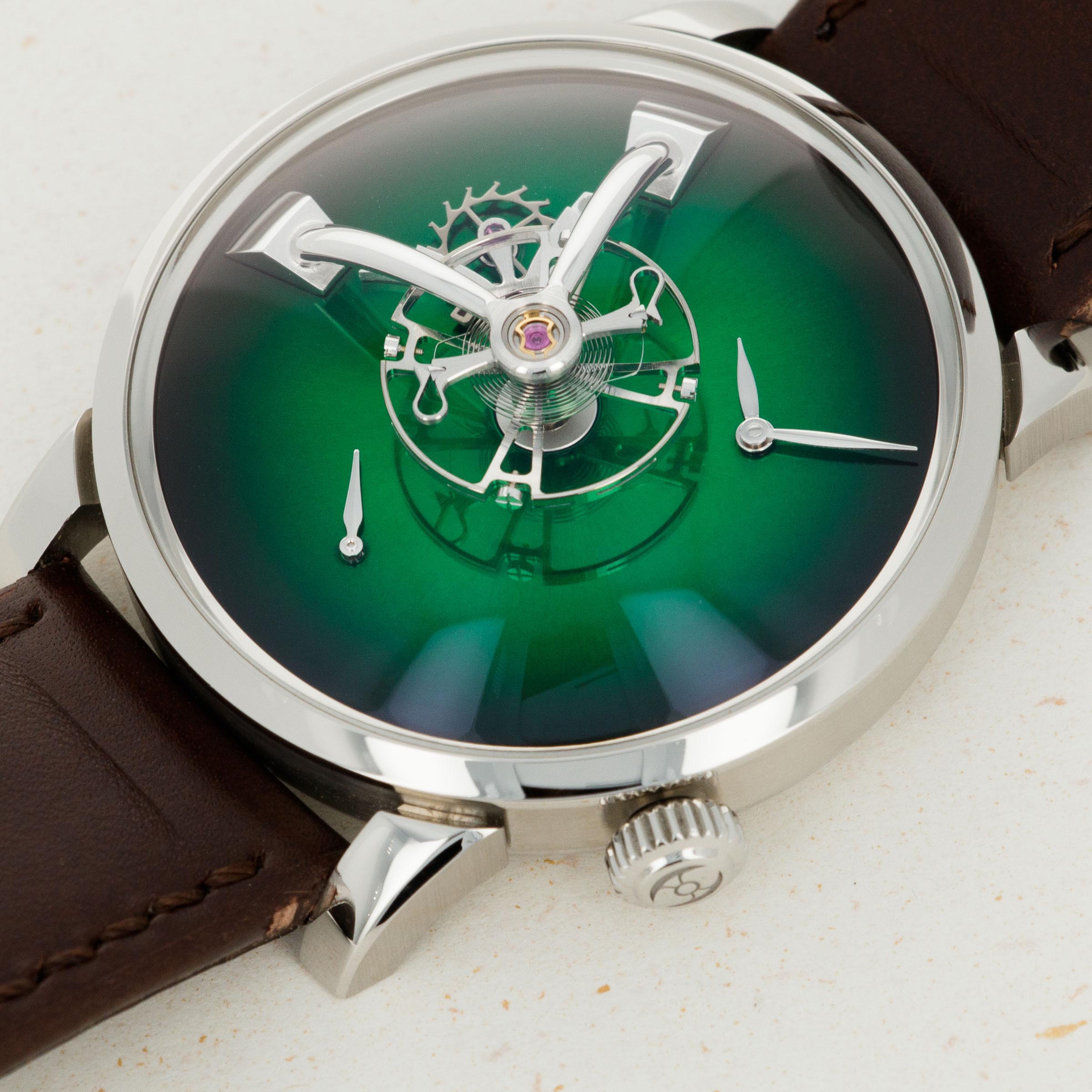MB&F x H. Moser & Cie. LM101 Cosmic Green | Auctions | Loupe This