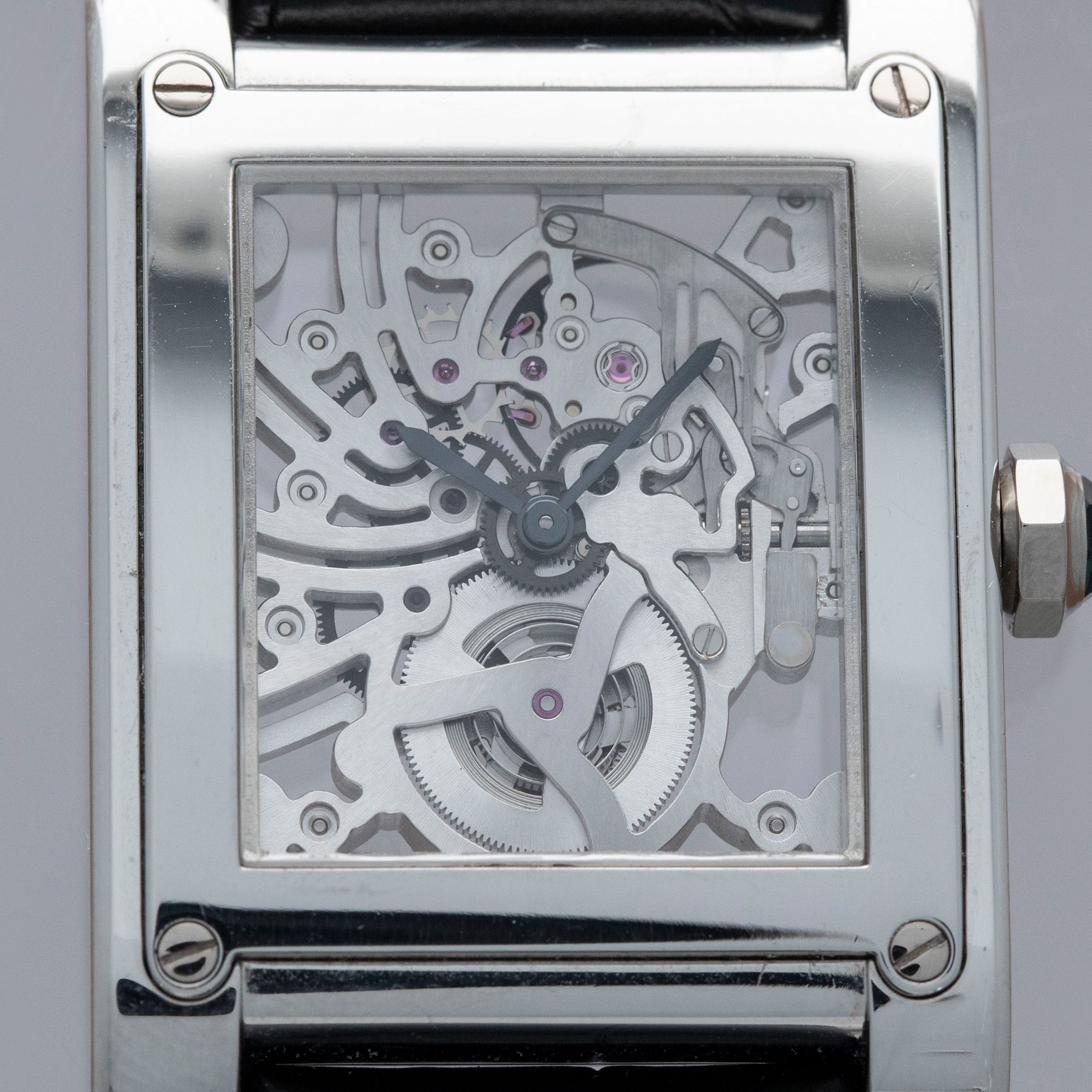 Cartier CPCP Tank a Vis Squelette 2772 Platinum | Auctions | Loupe