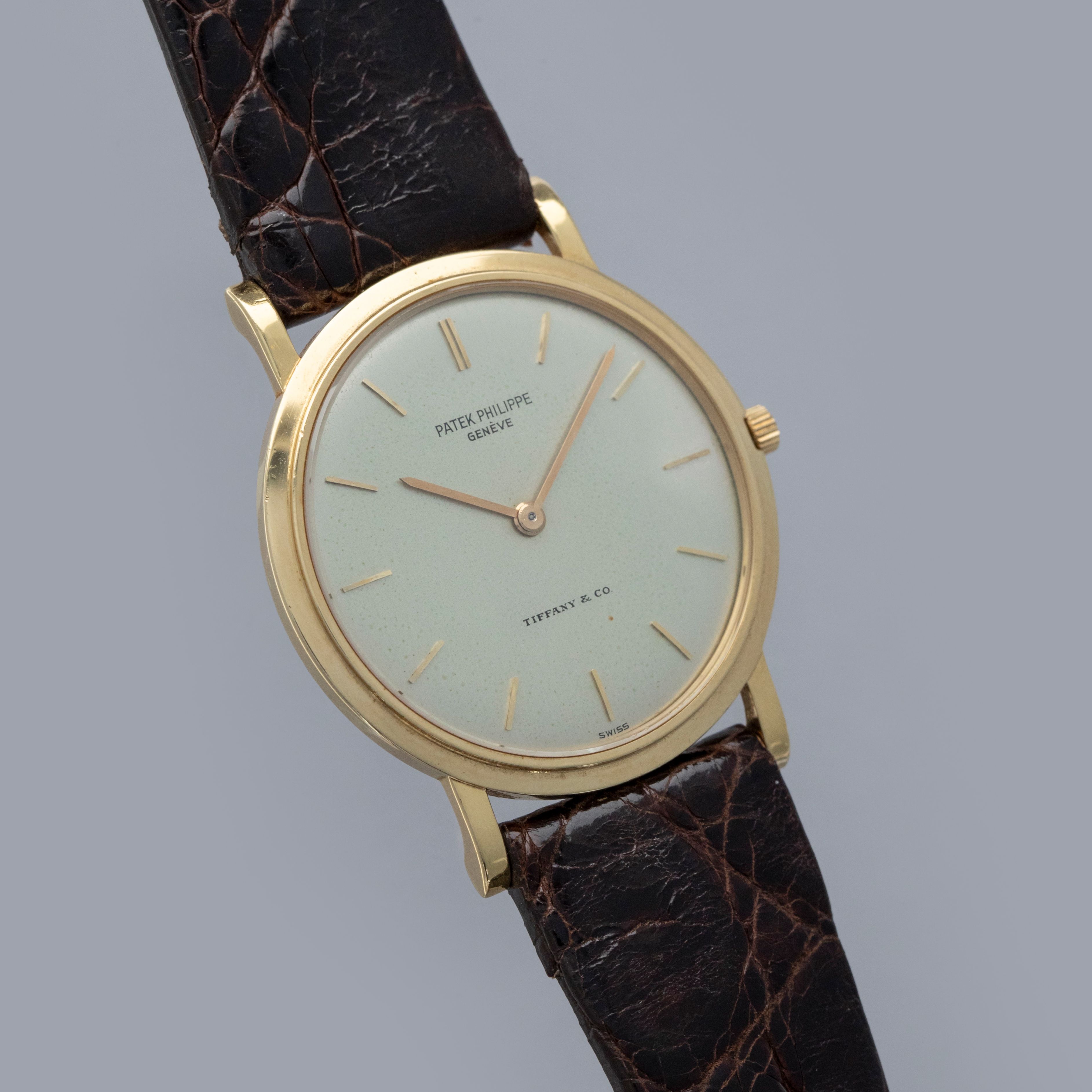 Patek Philippe Screwback Calatrava 3520 18k YG Retailed by Tiffany
