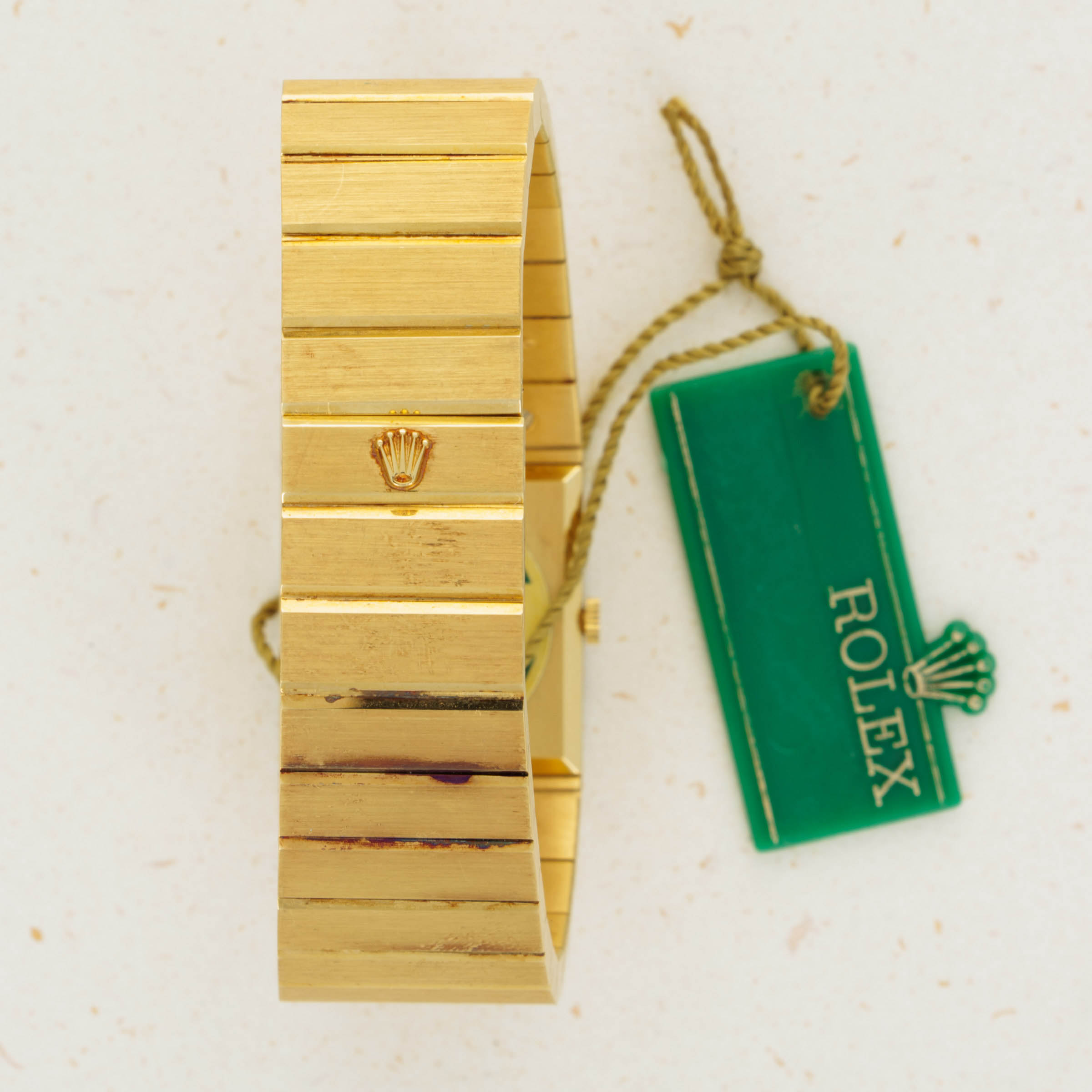 Rolex Queen Midas 3585 Coral Dial Green Khanjar Like New