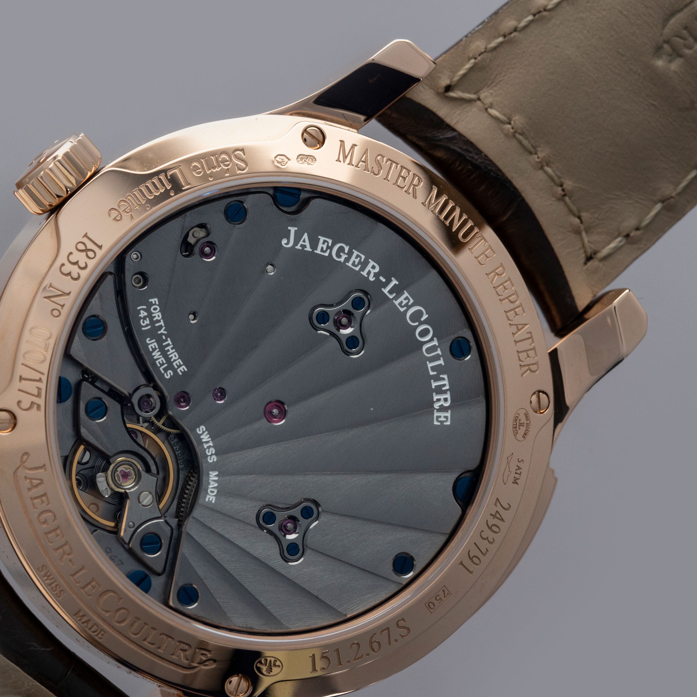 リジューヴェ Jaeger LeCoultre Master Minute Repeater Q1642450 18k RG | Auctions