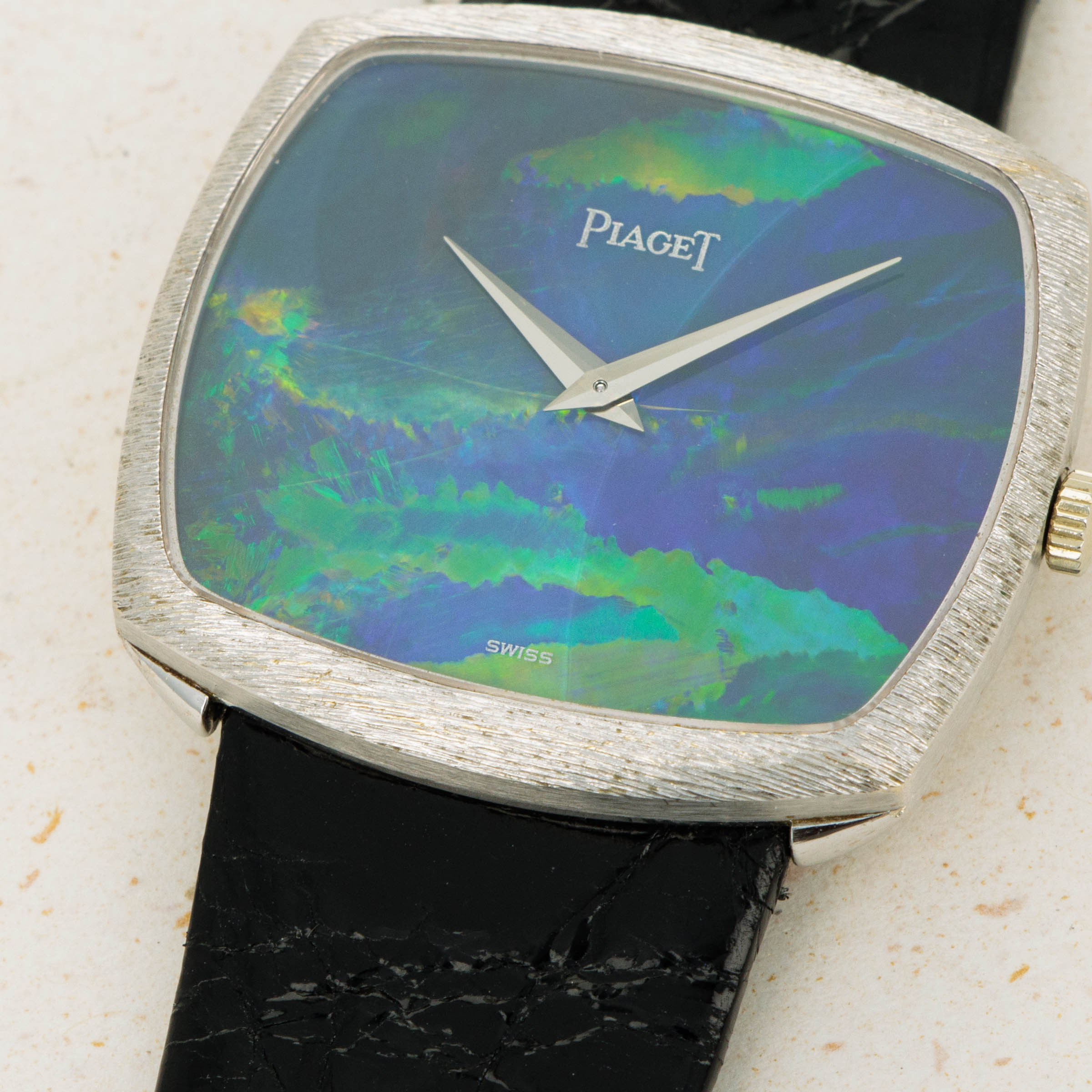 Piaget Opal Dial TV Screen 9731 18k WG Auctions Loupe This