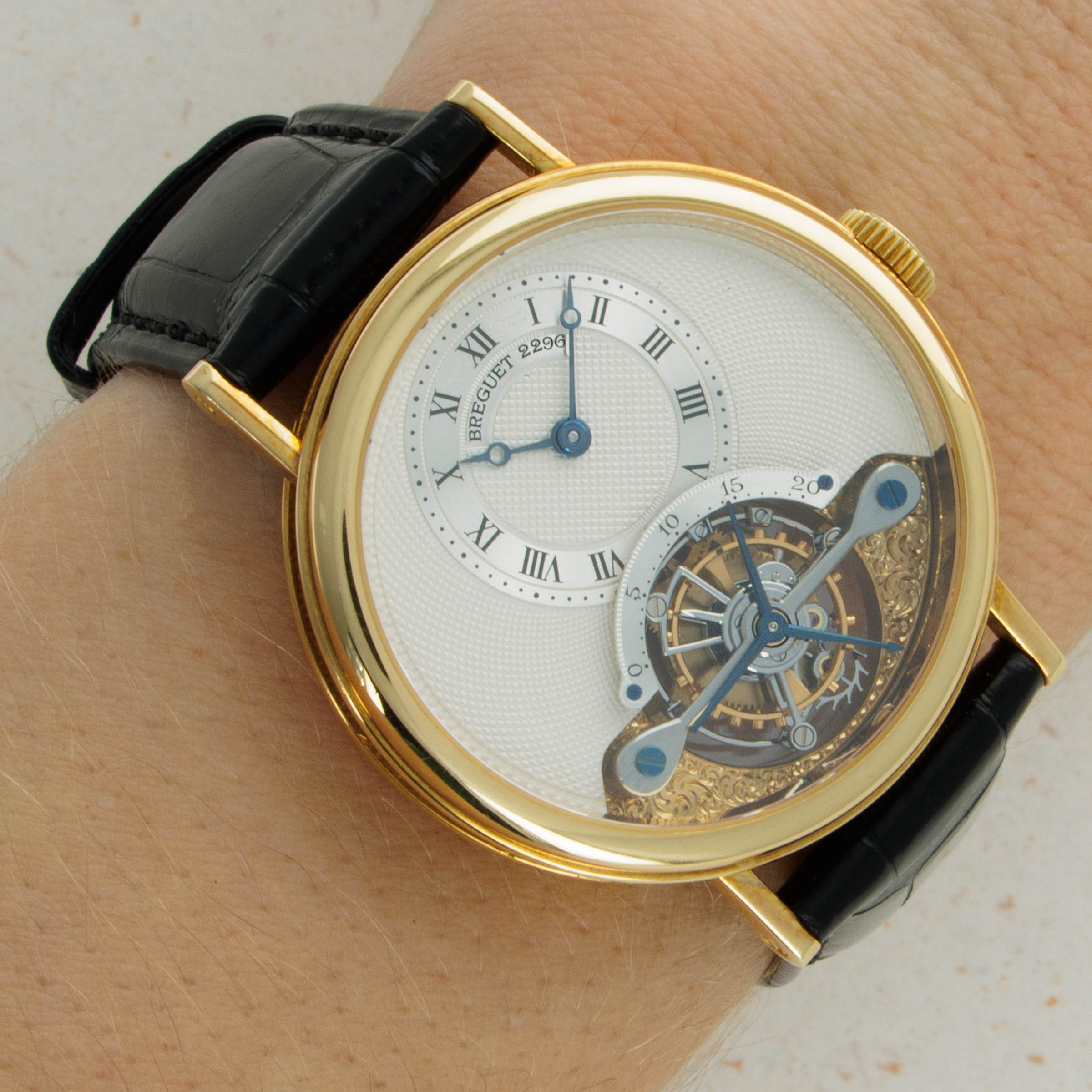 Breguet Tourbillon Messidor 3350 18k YG Auctions Loupe This