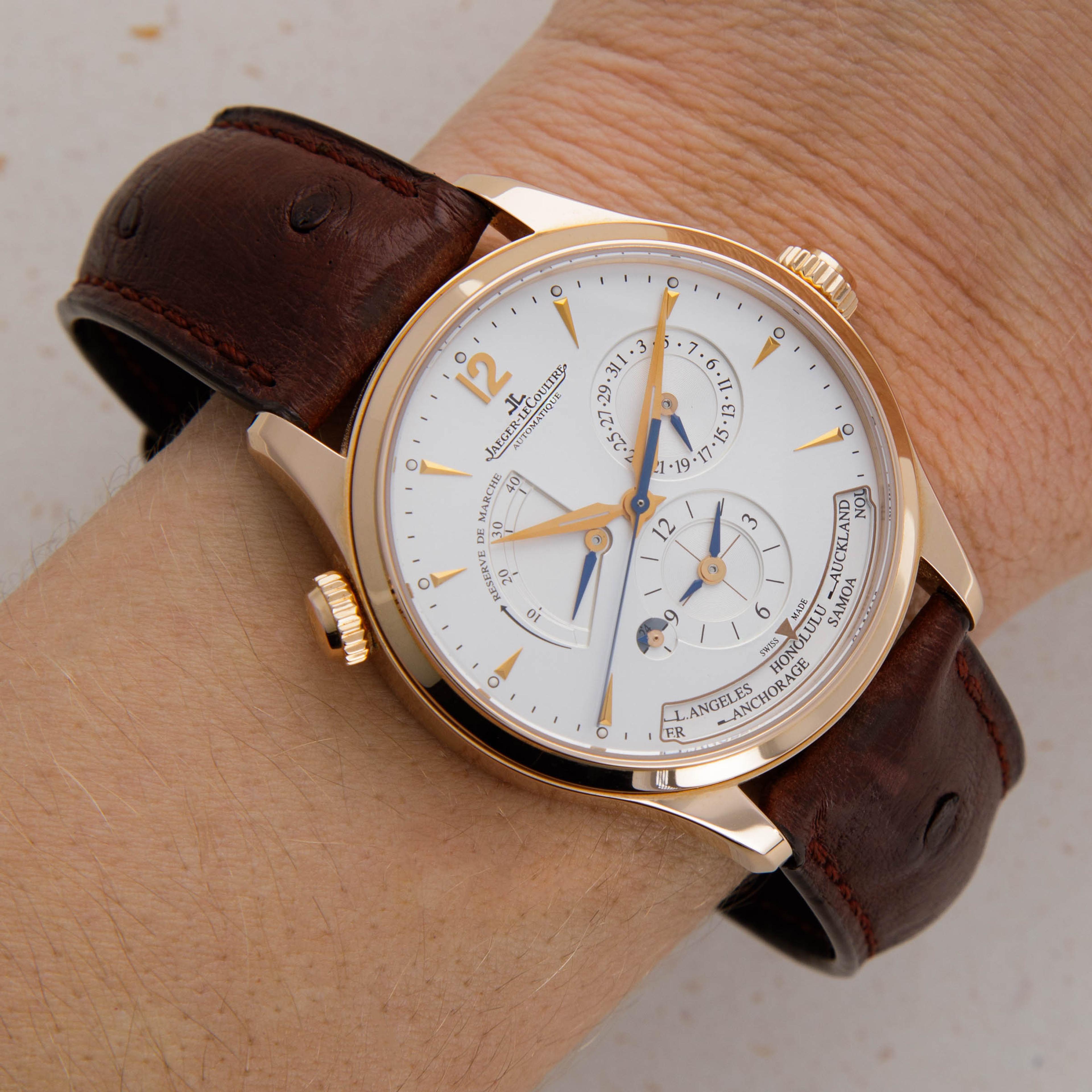 Jaeger LeCoultre Master Geographic 18k RG Q1422421 | Auctions 