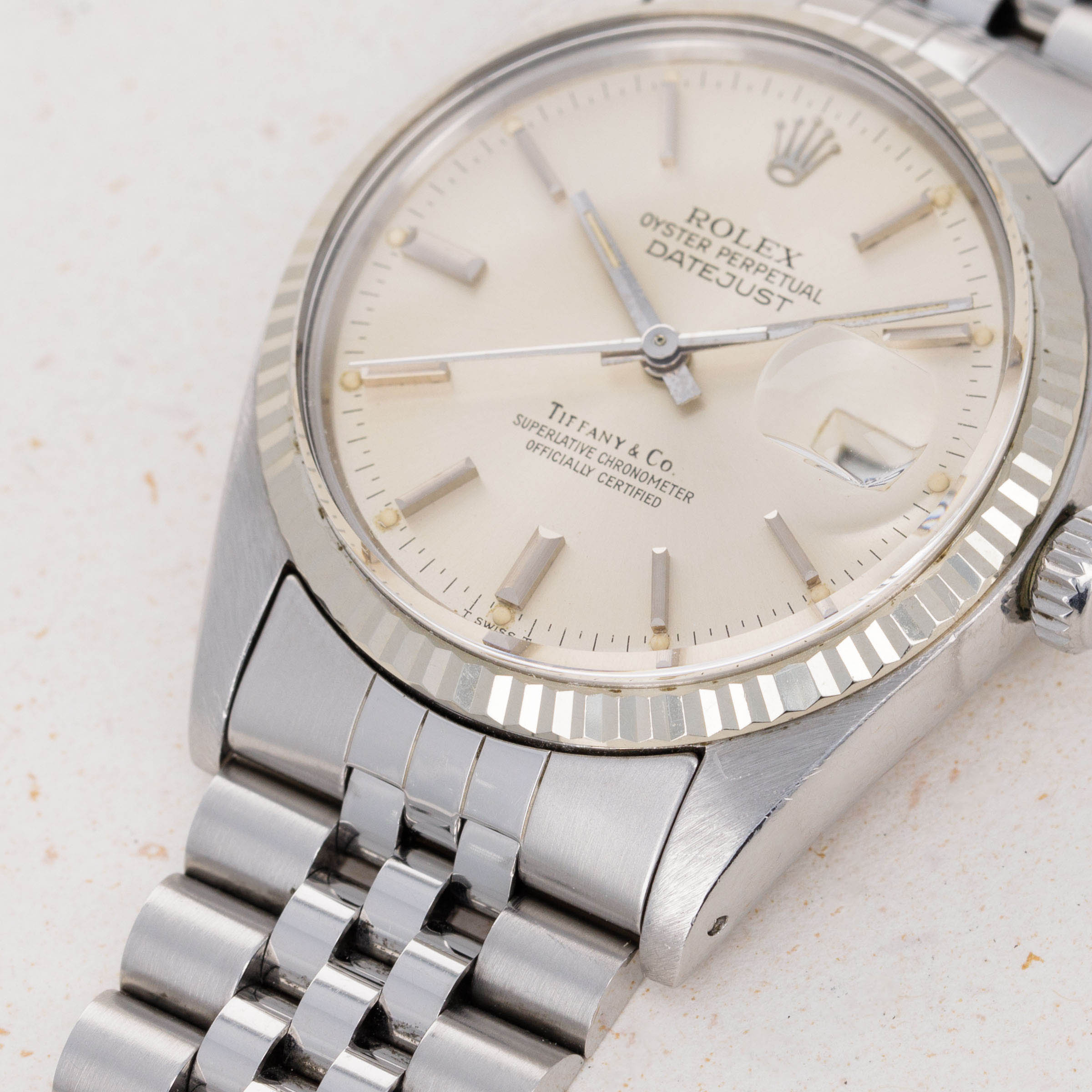 Rolex Datejust 16030 Silver Dial Retailed by Tiffany & Co