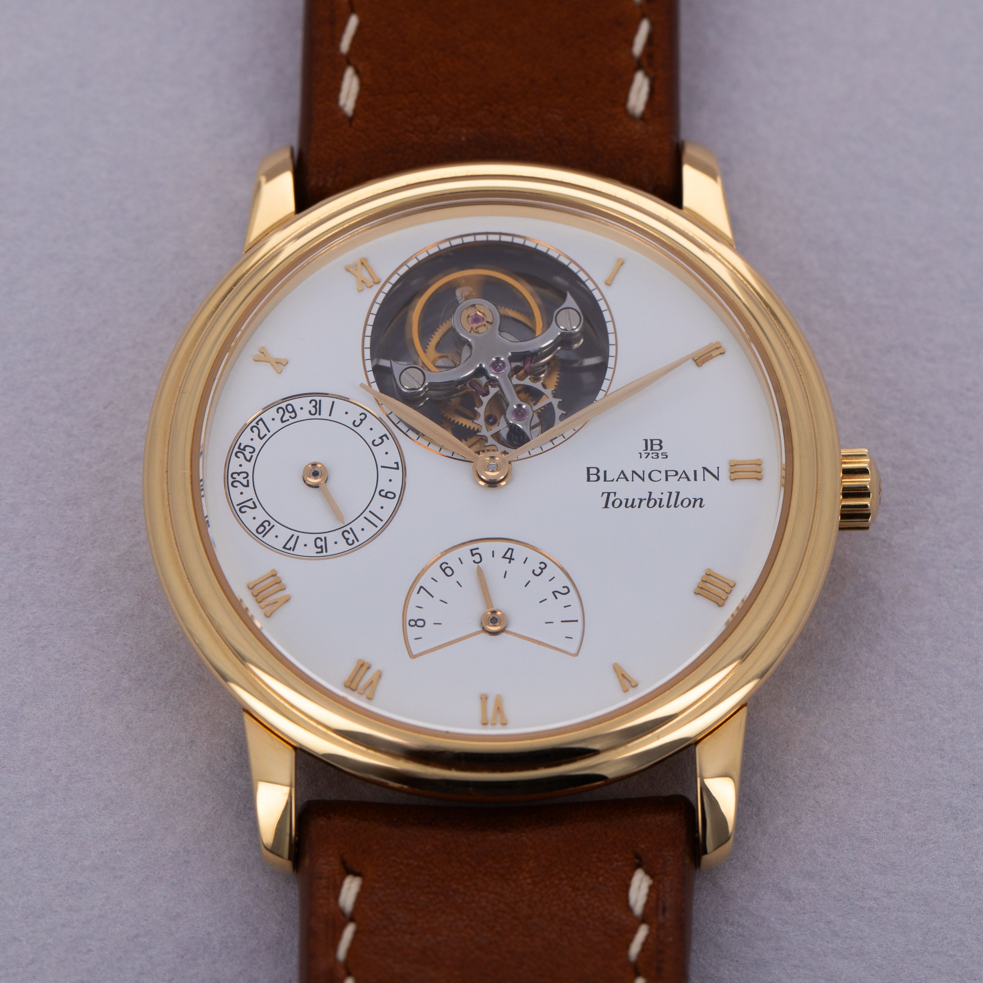 Blancpain Villeret Flying Tourbillon 8 Days 0023-1418-55 18k YG