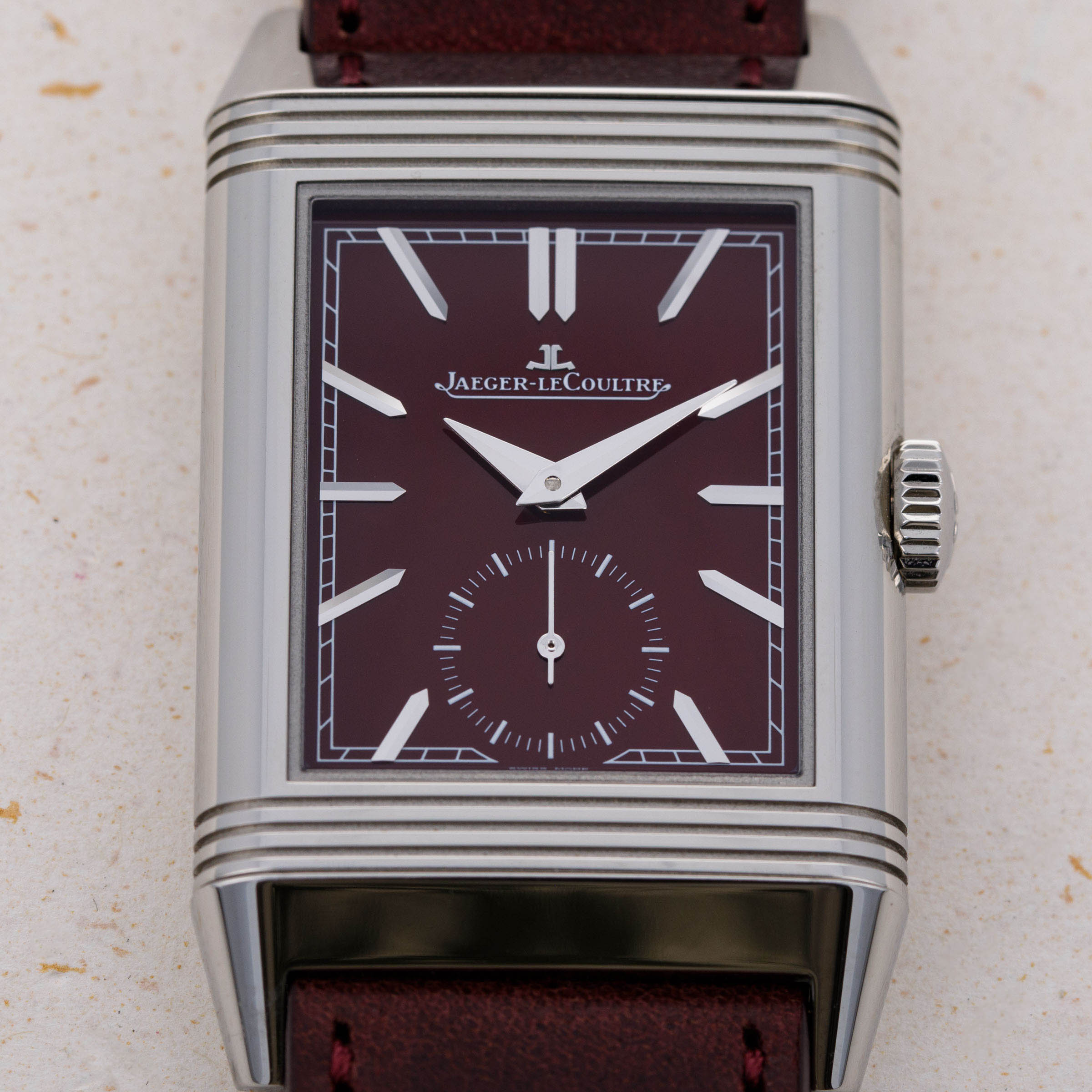 Jaeger LeCoultre Reverso Tribute Monoface Small Seconds Burgundy