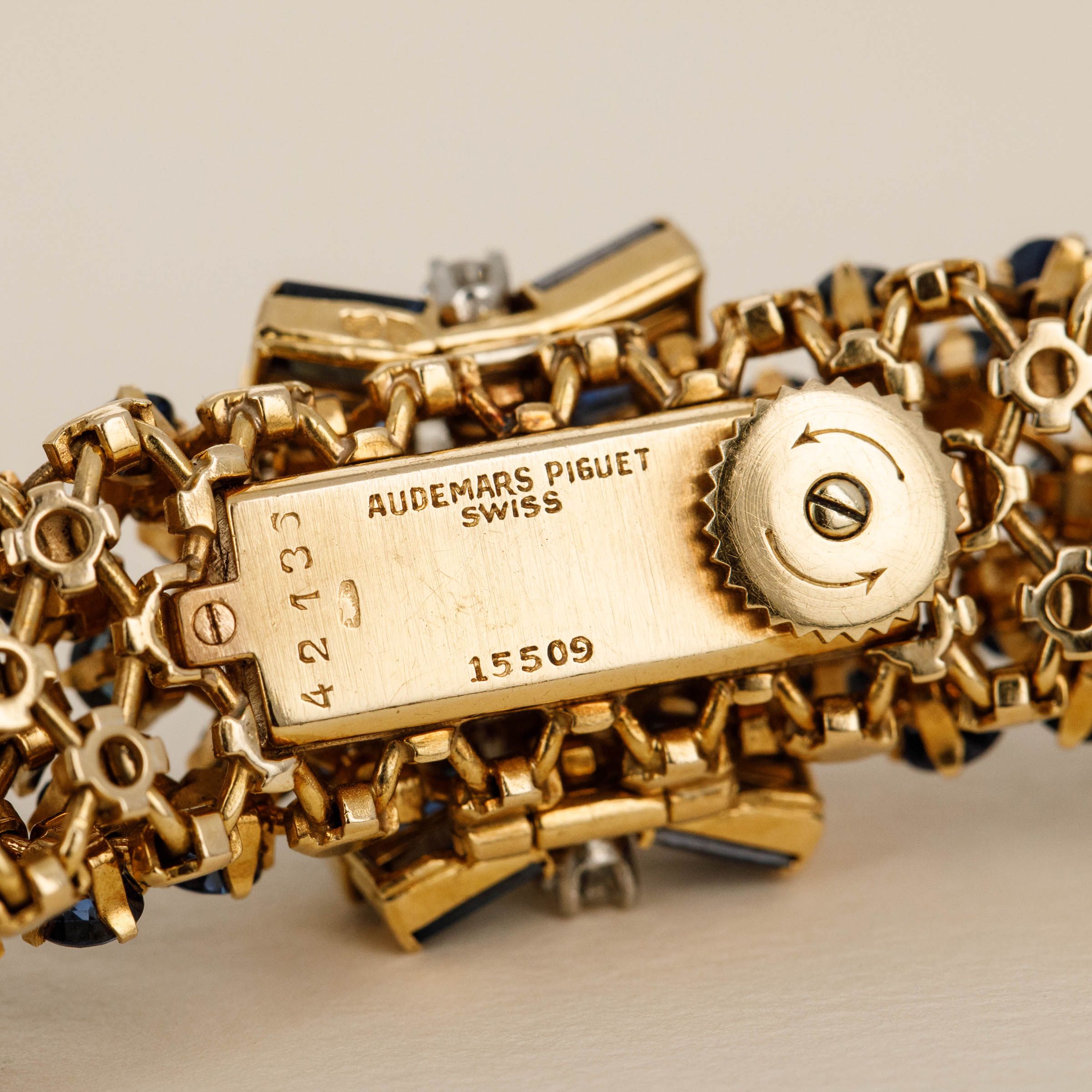 Audemars Piguet Ladies Reference 8020 Sapphire and Diamond Covered